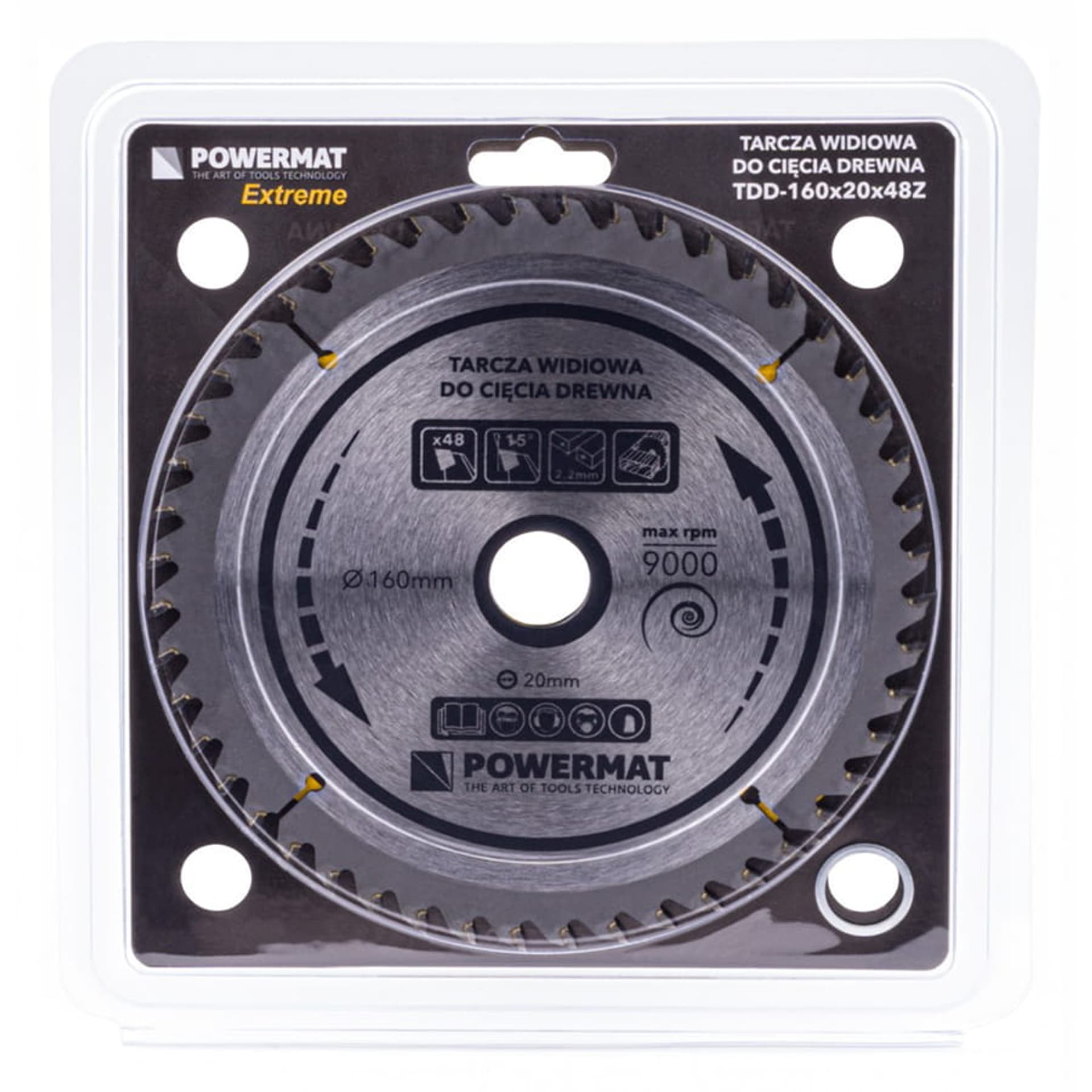 

Tarcza widiowa do drewna Powermat (160 mm, 20 mm, 48 zęby)