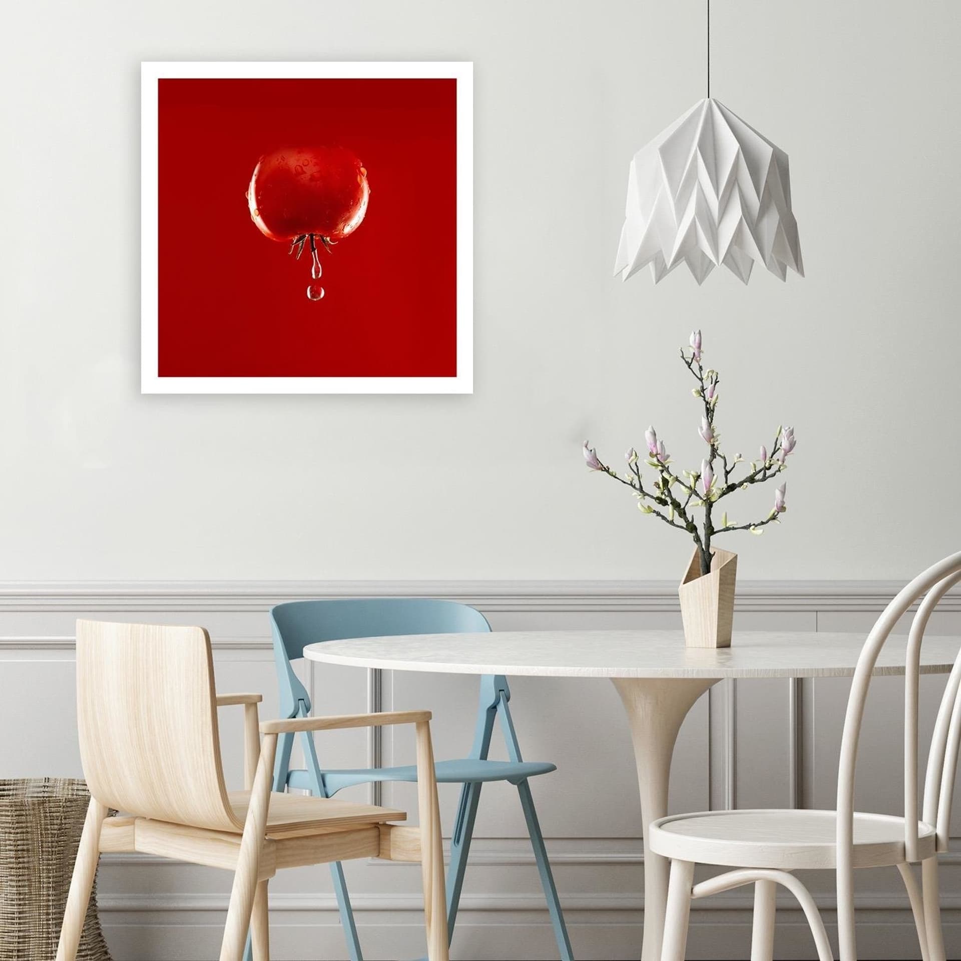 

Obraz Deco Panel, Pomidor i krople wody - kolor (Rozmiar 40x40)