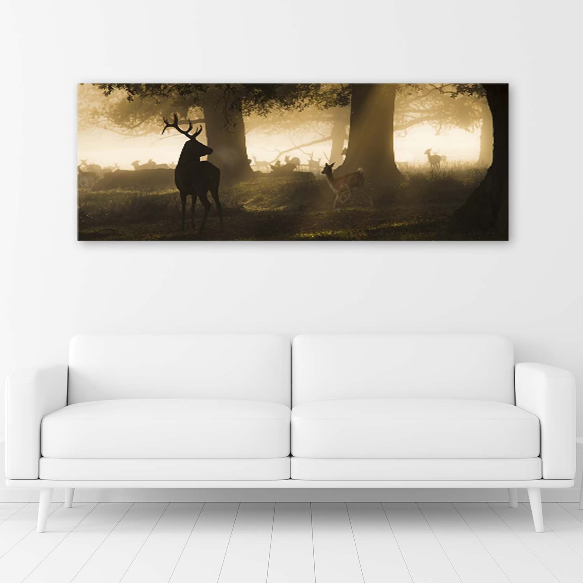 

Obraz Deco Panel, Jelenie we mgle (Rozmiar 120x40)