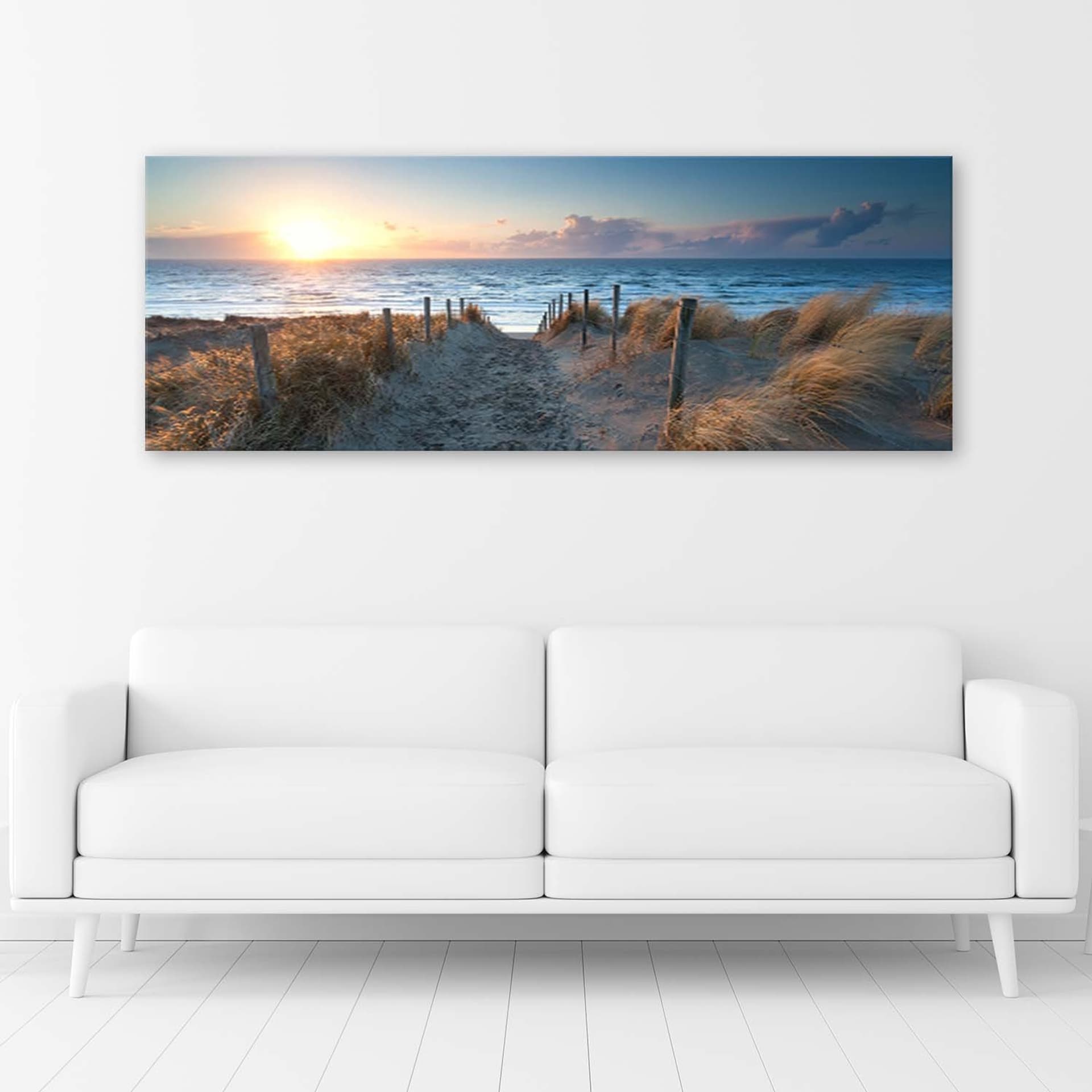 

Obraz Deco Panel, Zachód słońca na plaży nad morzem (Rozmiar 150x50)