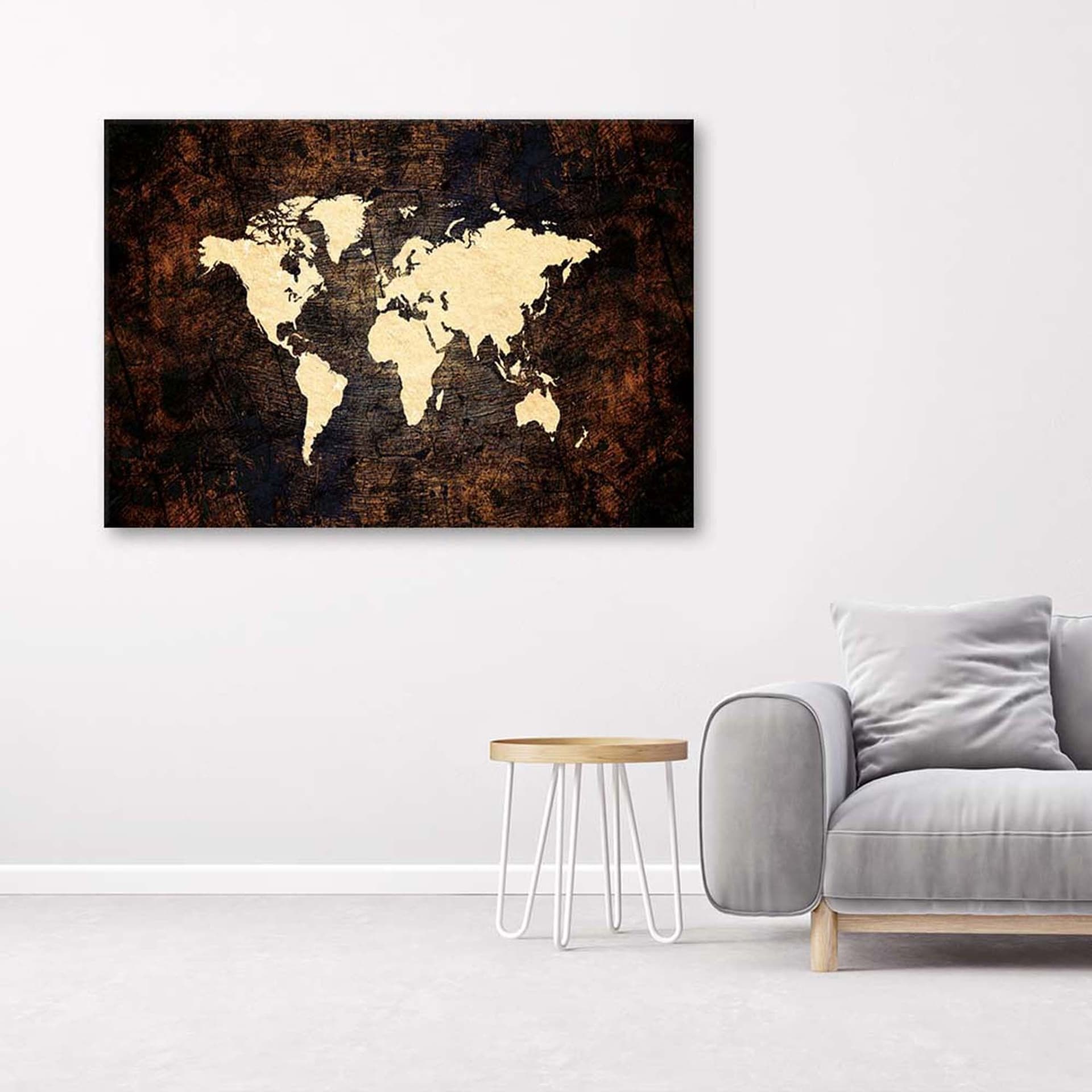 

Obraz Deco Panel, Brązowa mapa świata (Rozmiar 60x40)