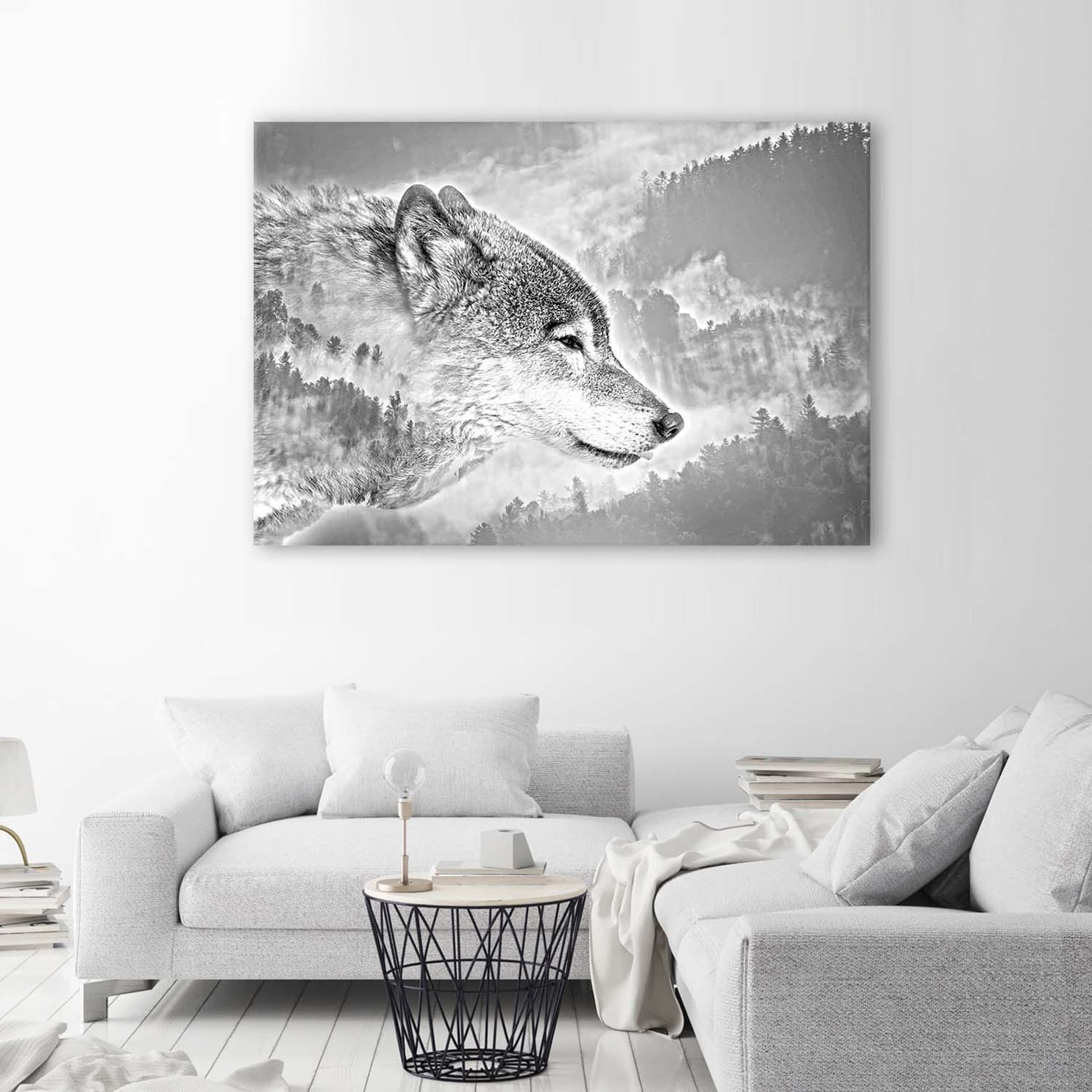 

Obraz na płótnie, Wilk na śnieżnym tle (Rozmiar 100x70)