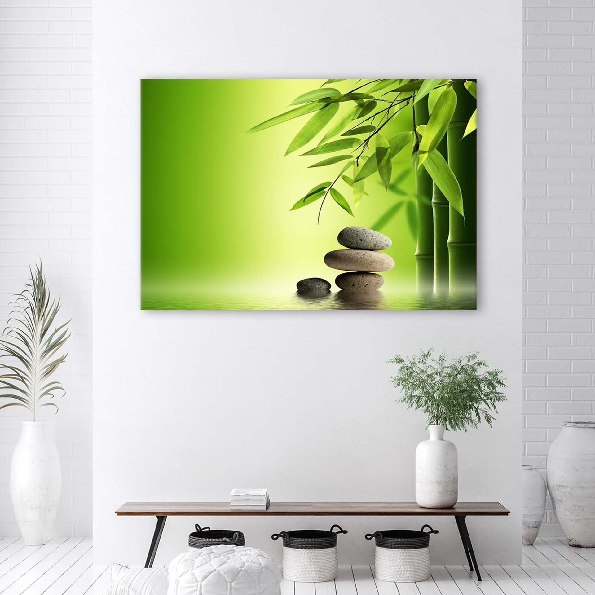 

Obraz Deco Panel, Kamienie zen i bambus na zielonym tle (Rozmiar 60x40)