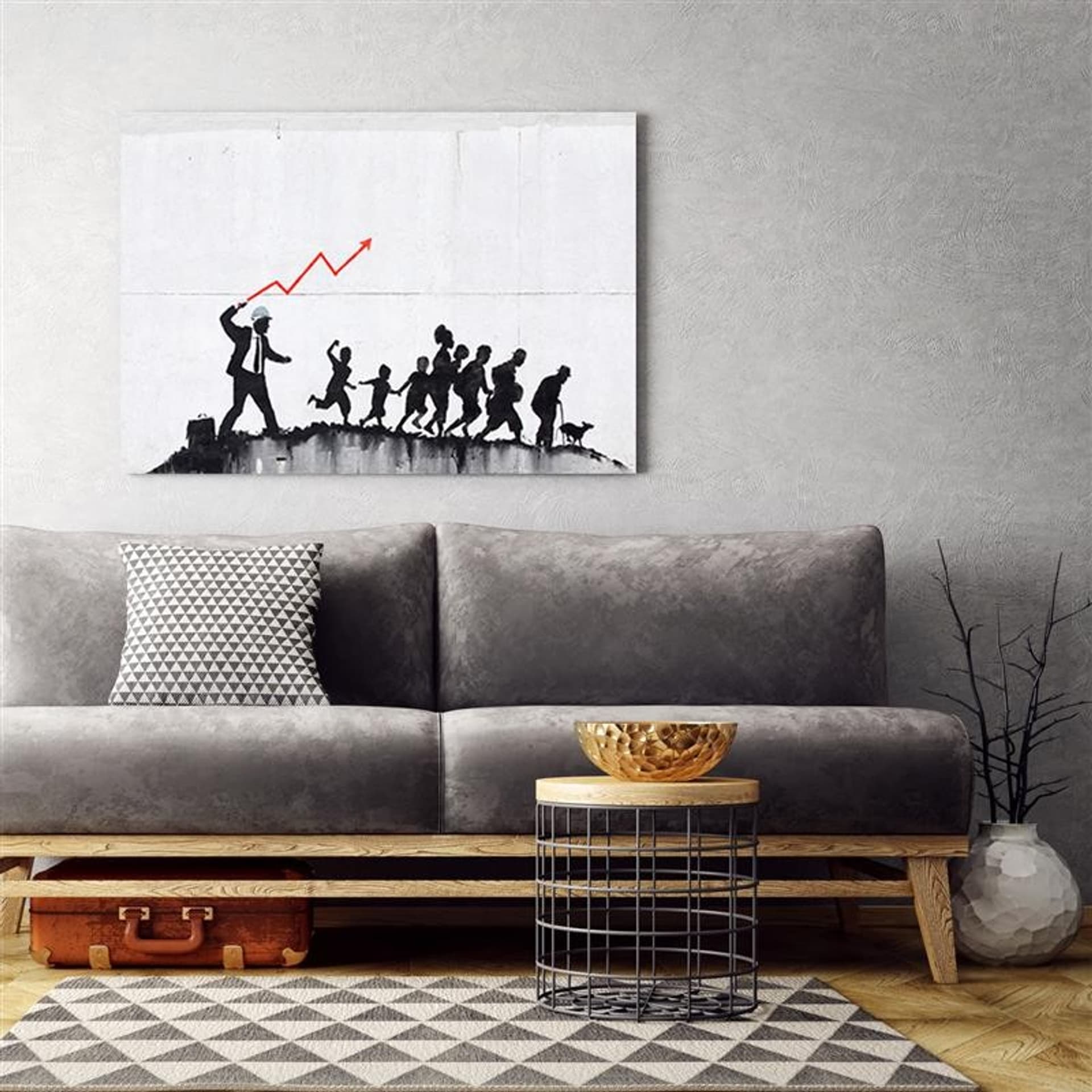 

Obraz na płótnie, Banksy Ekomoniczna polityka (Rozmiar 120x80)