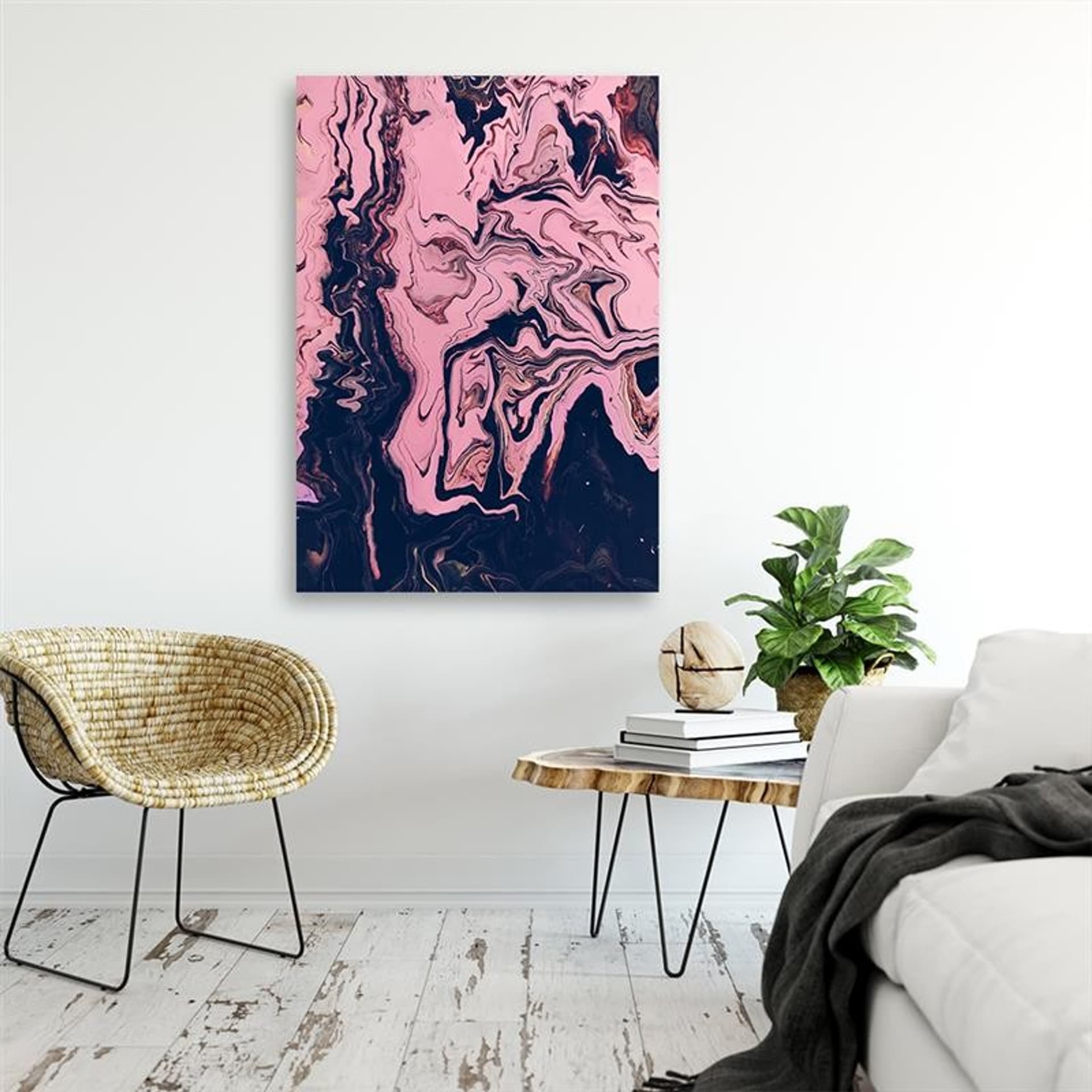 

Obraz na płótnie, Abstrakcja różowa malowana (Rozmiar 40x60)