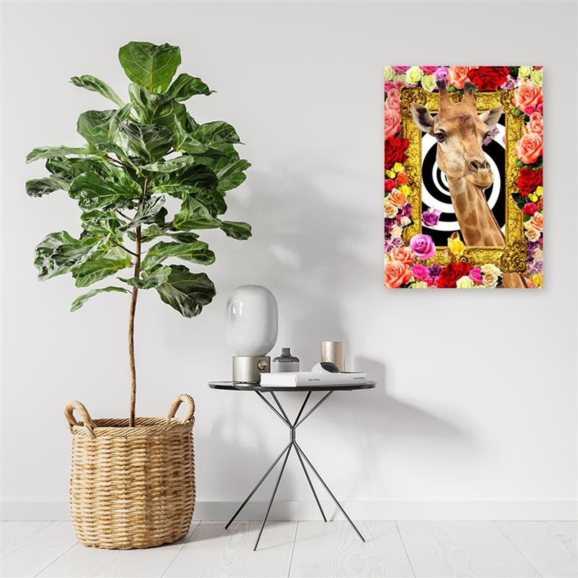 

Obraz Deco Panel, Żyrafa i kolorowe róże (Rozmiar 80x120)