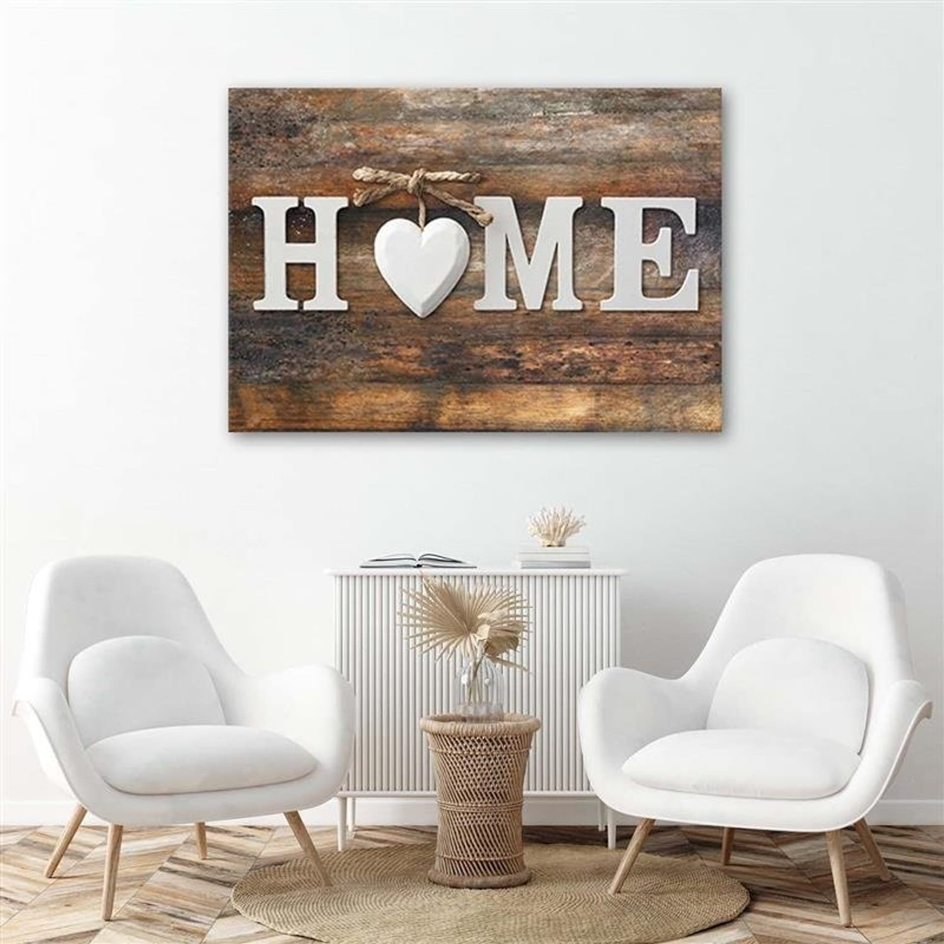 

Obraz na płótnie, Napis Home Serce Drewno Vintage (Rozmiar 90x60)