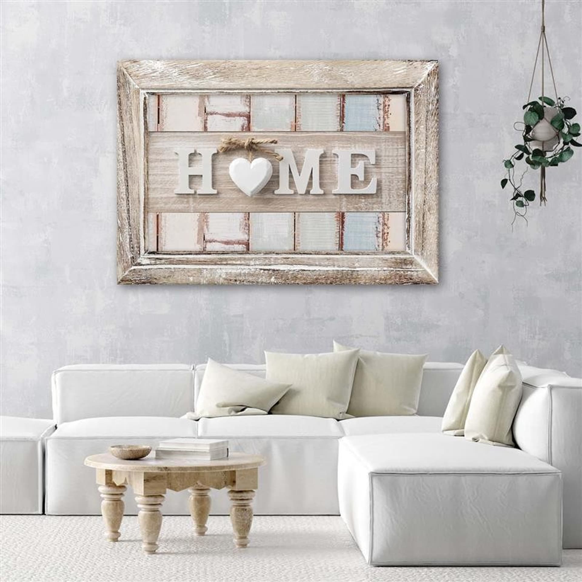 

Obraz Deco Panel, Napis Home z sercem w ramie w stylu vintage (Rozmiar 60x40)