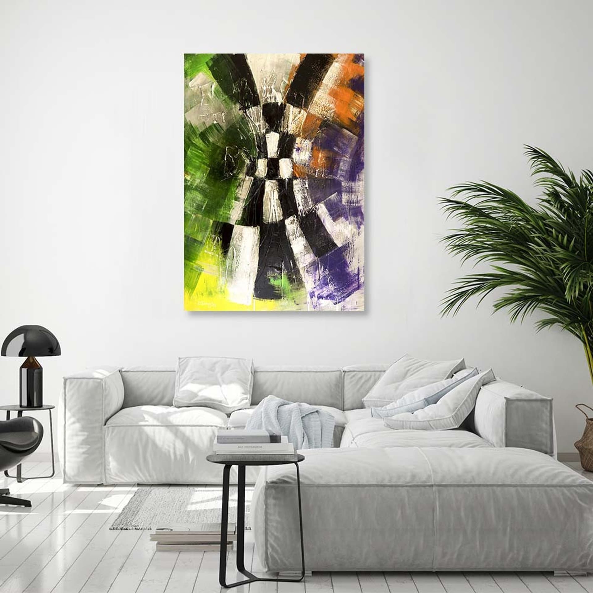 

Obraz na płótnie, Abstrakcja kolorowa malowana (Rozmiar 40x60)