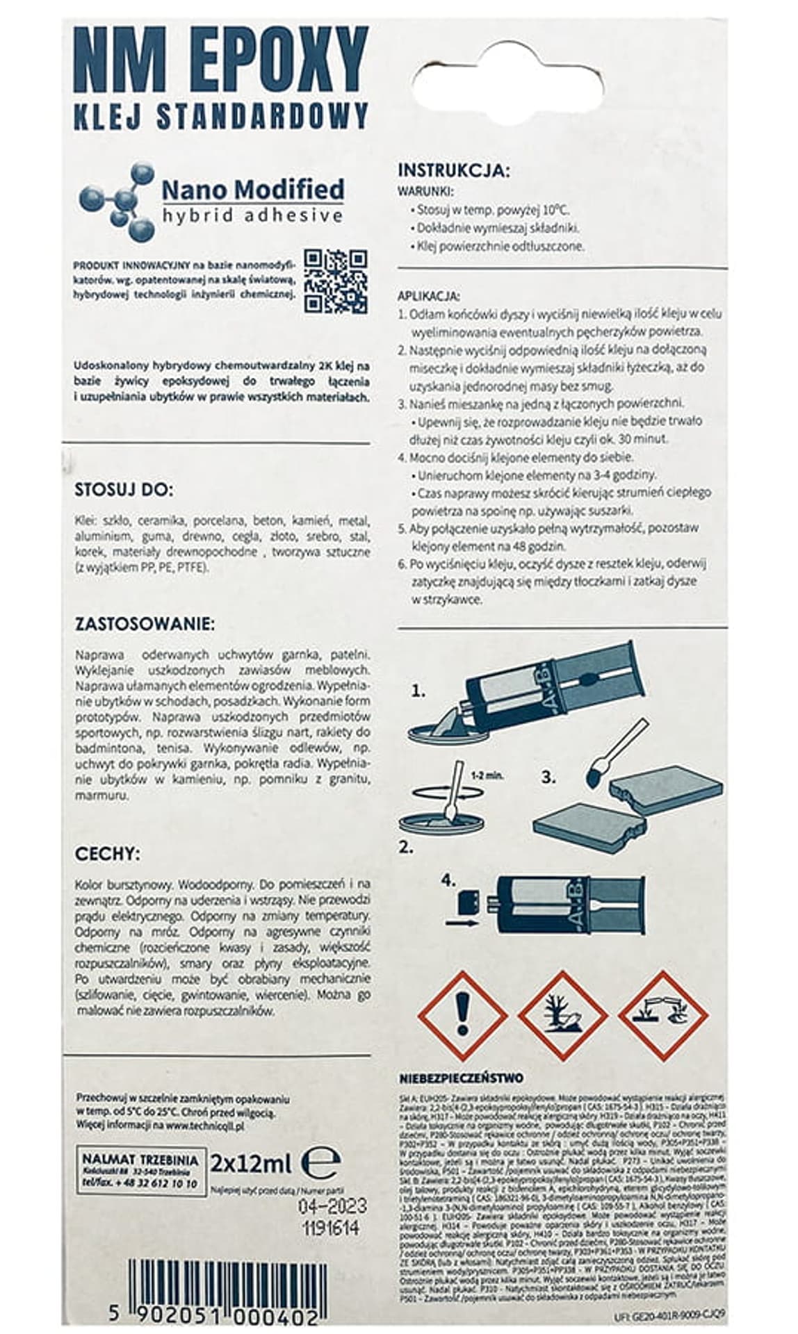 

Klej epoksydowy standardowy szkło, ceramika E-402