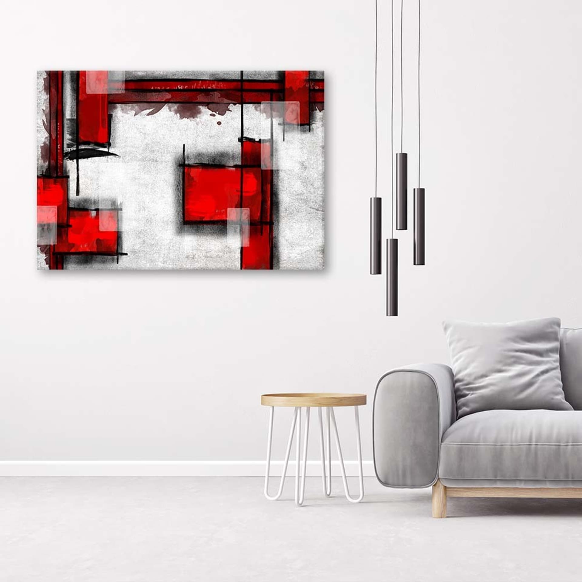 

Obraz na płótnie, Abstrakcja geometryczna w czerwieni (Rozmiar 100x70)