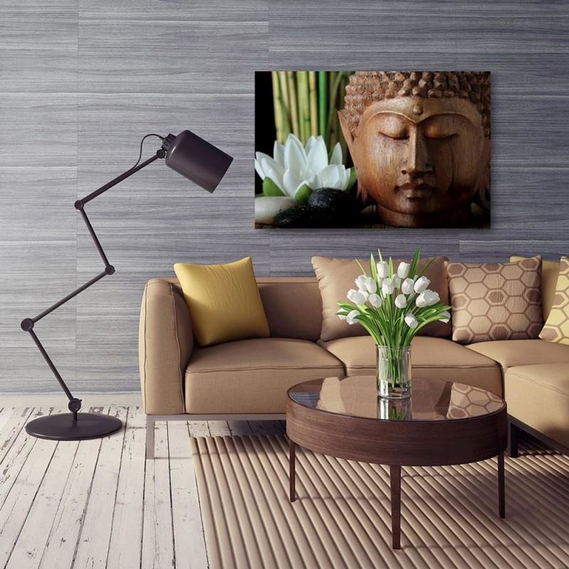

Obraz na płótnie, Budda bambus zen spa (Rozmiar 90x60)