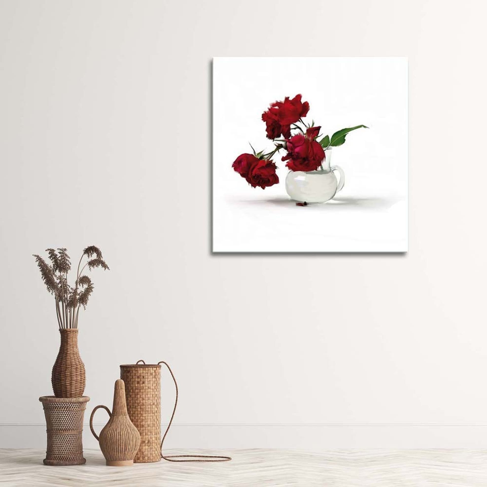 

Obraz Deco Panel, Czerwone róże w wazonie (Rozmiar 40x40)