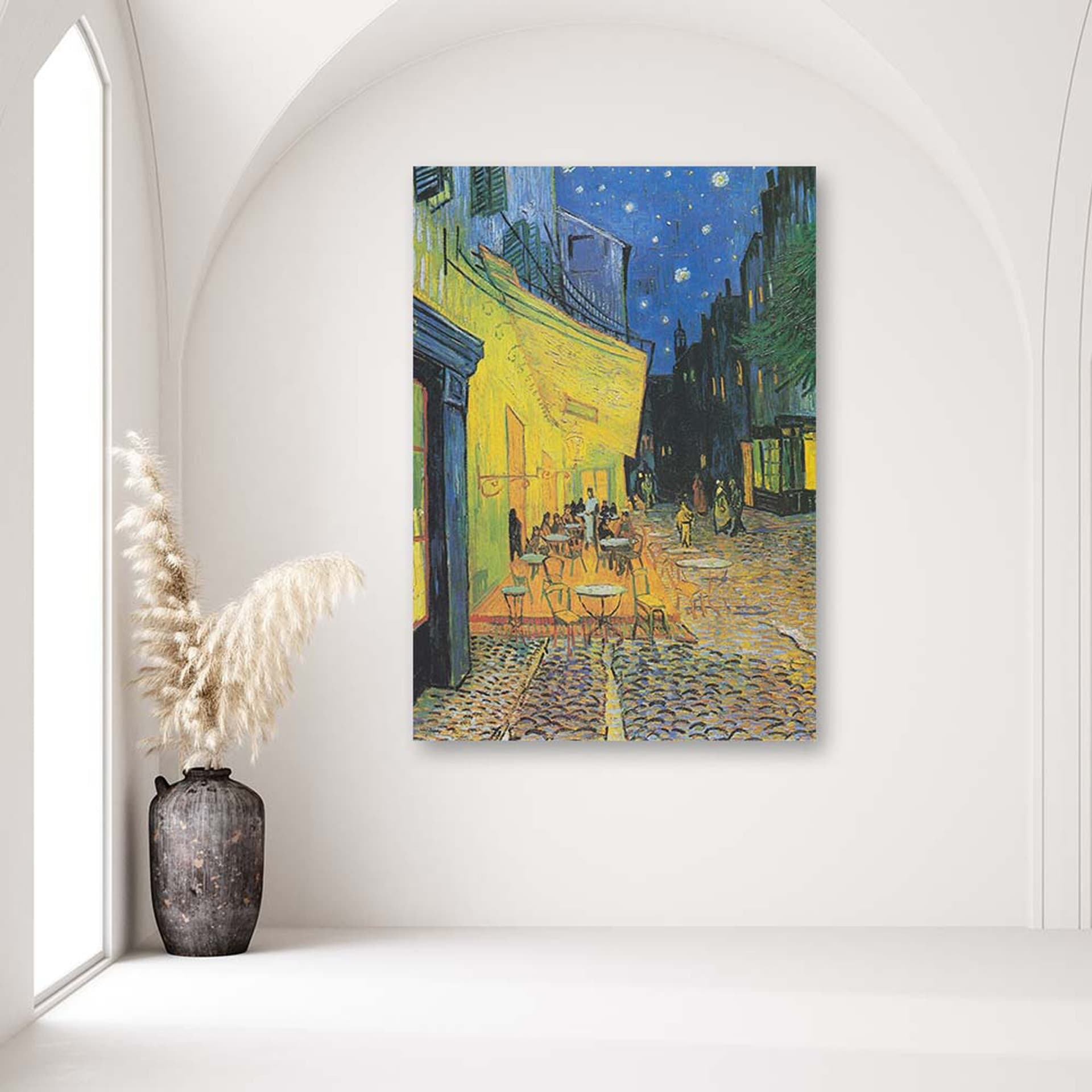 

Obraz na płótnie, Taras kawiarni w nocy - V. van Gogh reprodukcja (Rozmiar 40x60)