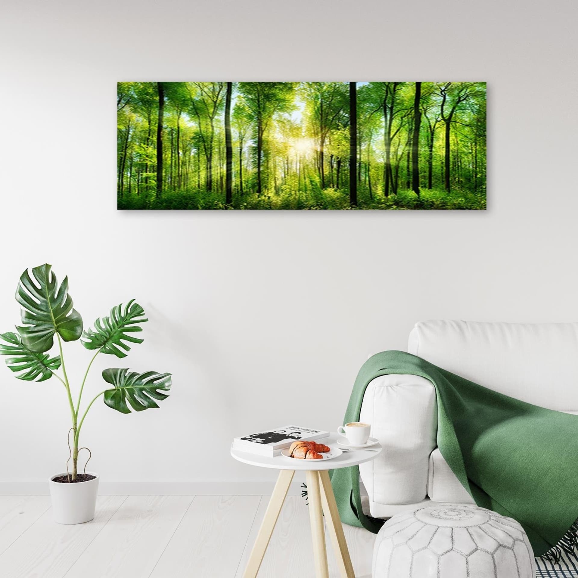

Obraz na płótnie, Promienie słońca w lesie, natura, zielony (Rozmiar 150x50)