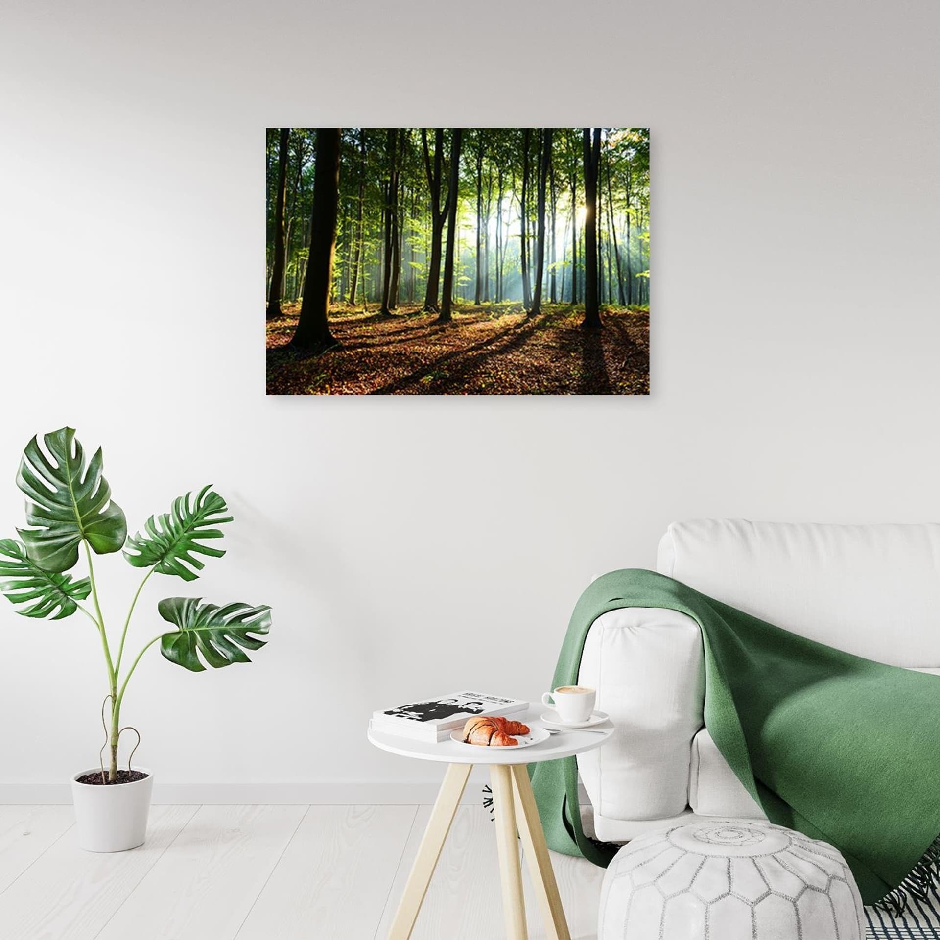 

Obraz na płótnie, Las o wschodzie słońca pejzaż (Rozmiar 90x60)