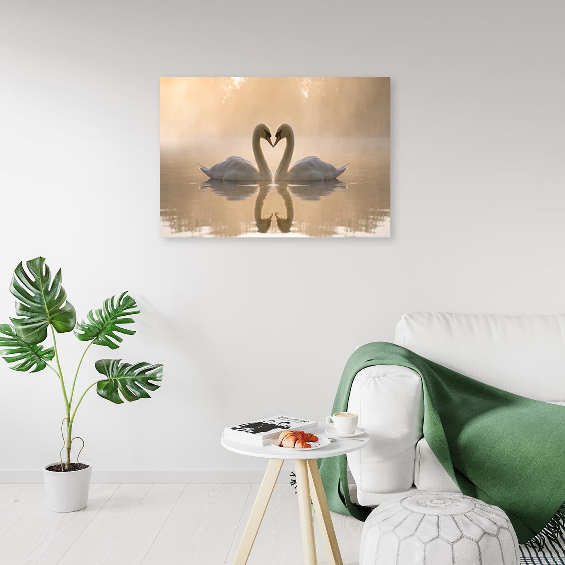 

Obraz na płótnie, Łabędzie na stawie boho (Rozmiar 60x40)