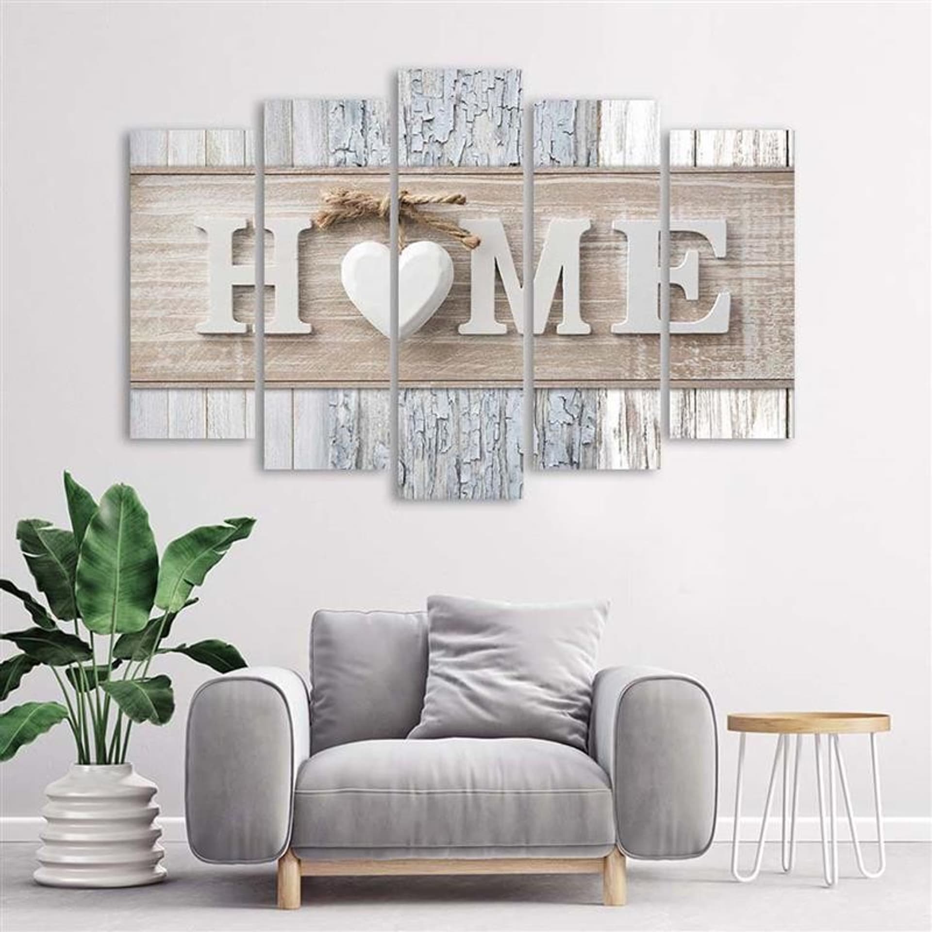 

Obraz pięcioczęściowy Deco Panel, Napis Home w skandynawskim stylu (Rozmiar 200x100)