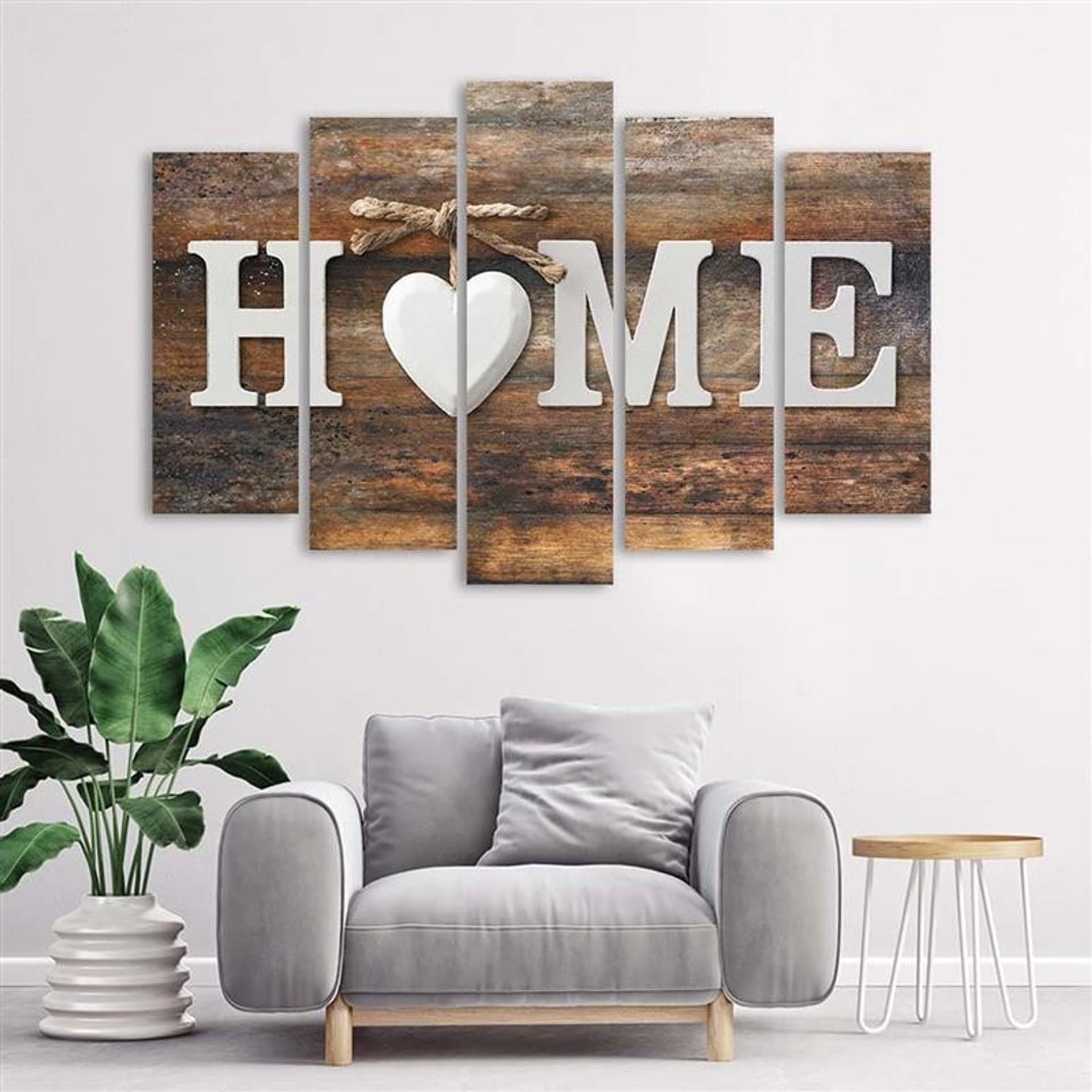 

Obraz pięcioczęściowy Deco Panel, Napis Home na starej desce w klimacie vintage (Rozmiar 100x70)