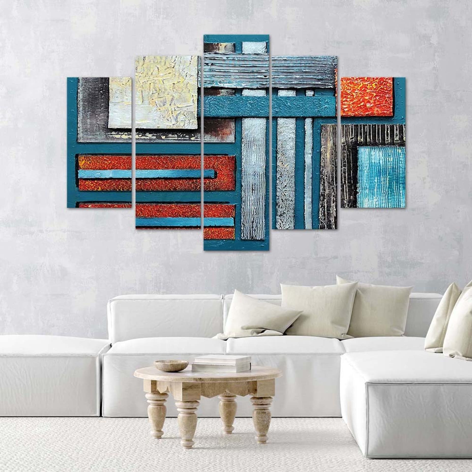 

Obraz pięcioczęściowy Deco Panel, Kompozycja z błękitem (Rozmiar 100x70)