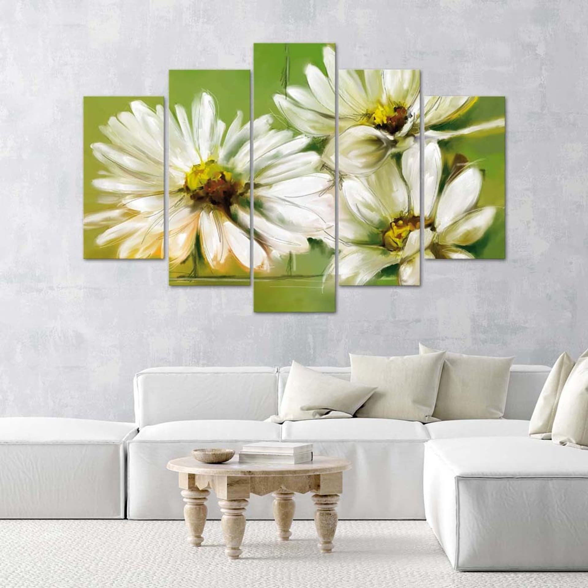 

Obraz pięcioczęściowy Deco Panel, Białe kwiaty (Rozmiar 200x100)