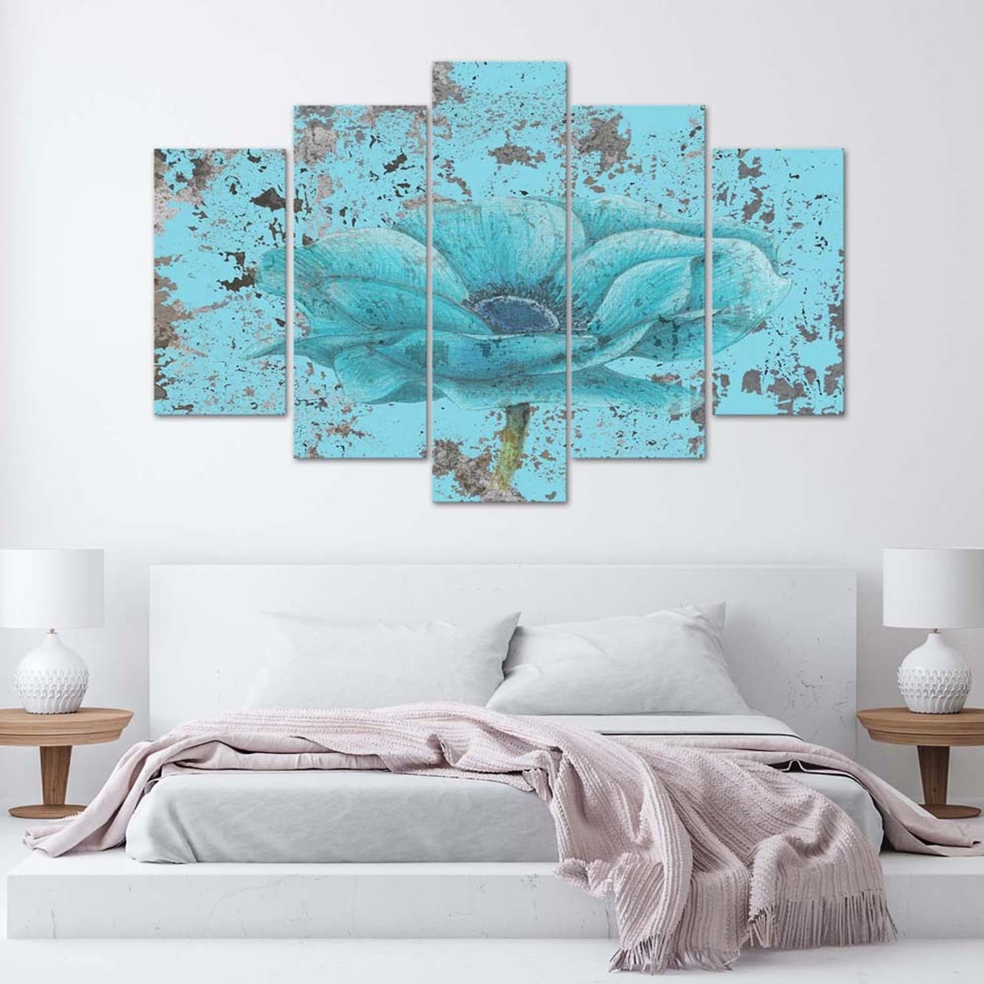 

Obraz pięcioczęściowy Deco Panel, Błękitny kwiat (Rozmiar 150x100)