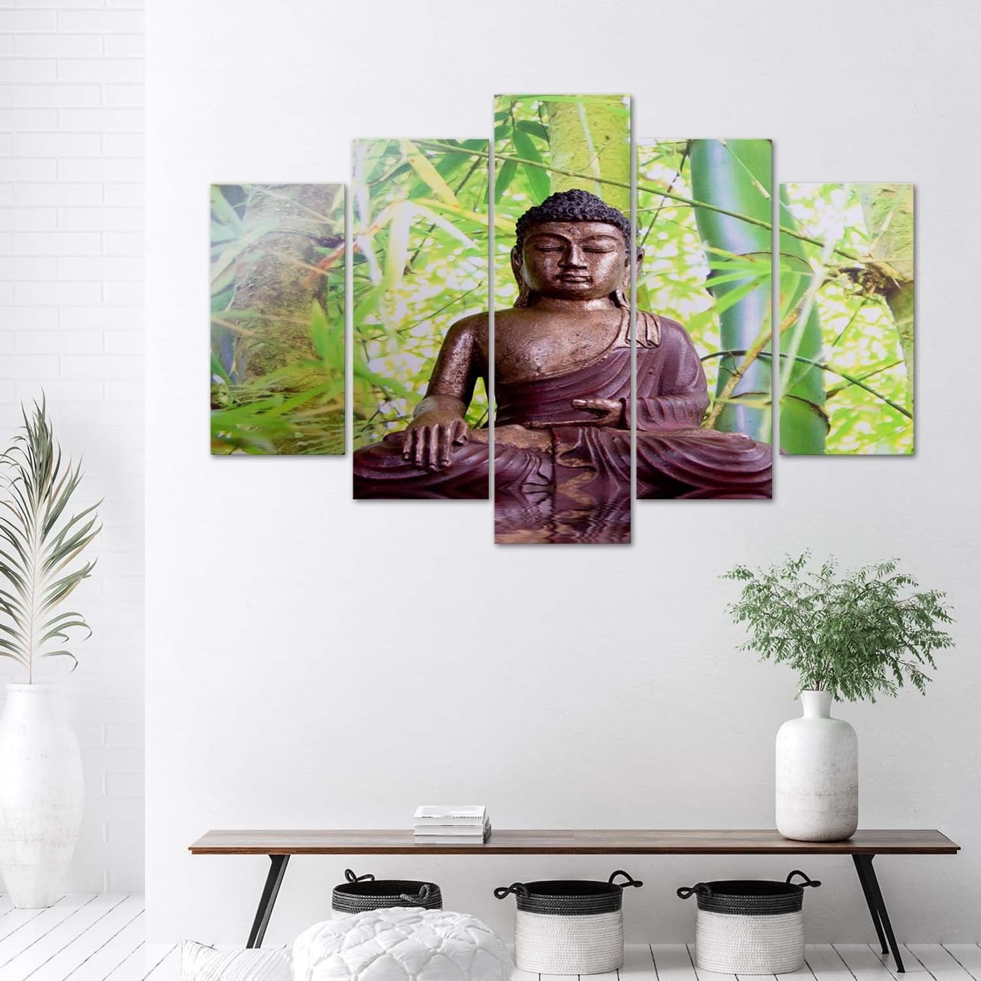 

Obraz pięcioczęściowy Deco Panel, Budda na tle bambusów (Rozmiar 150x100)