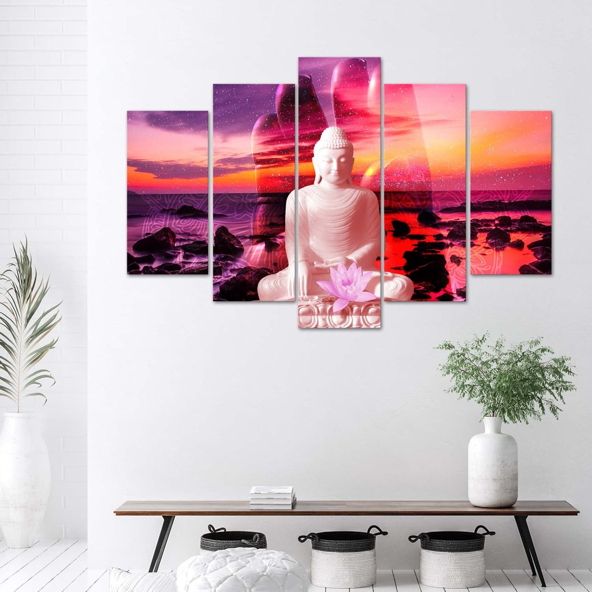 

Obraz pięcioczęściowy Deco Panel, Budda na tle oceanu (Rozmiar 200x100)