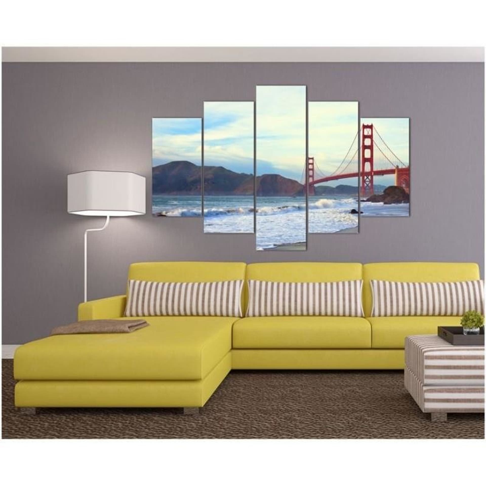 

Obraz pięcioczęściowy na płótnie, Golden Gate Bridge (Rozmiar 150x100)