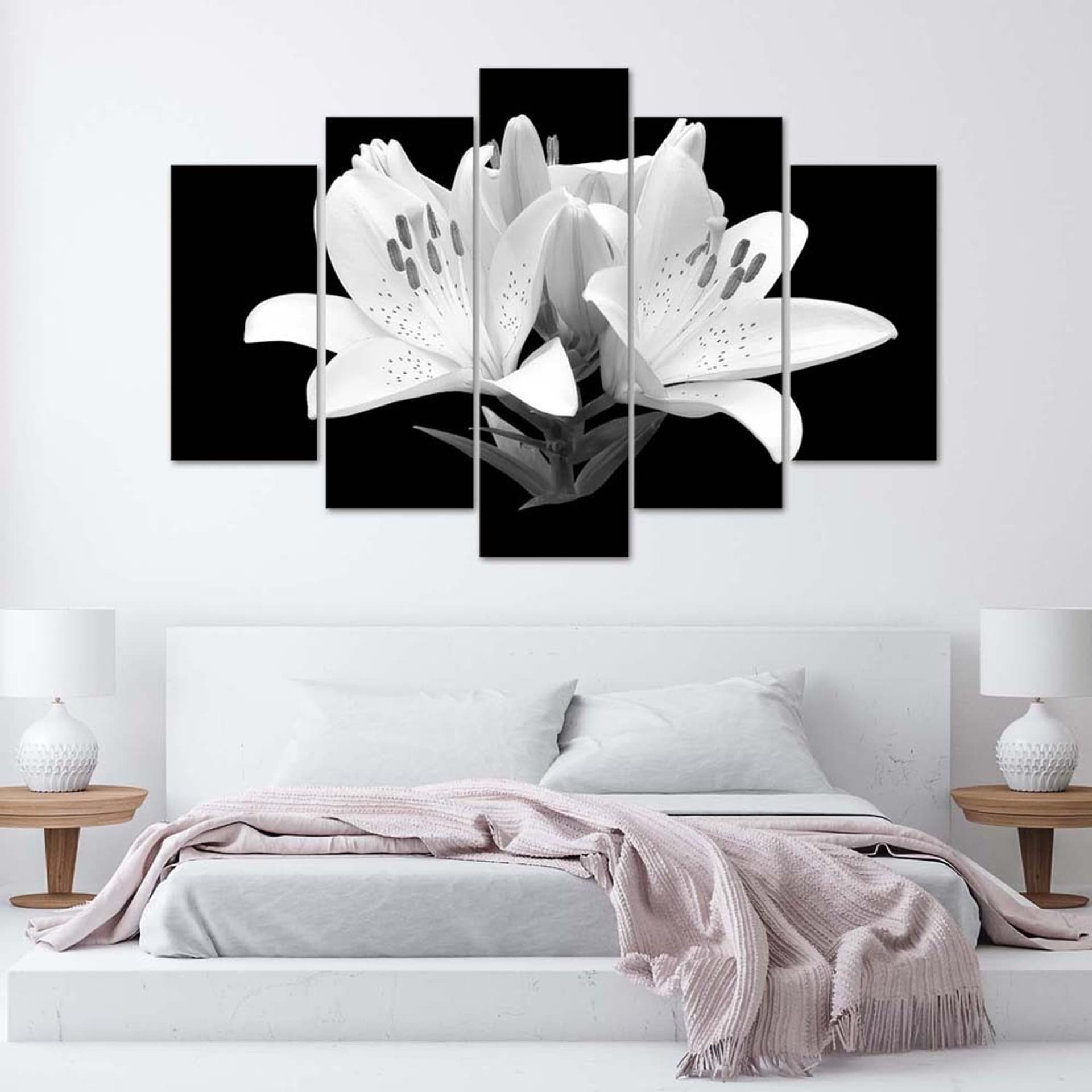 

Obraz pięcioczęściowy Deco Panel, Białe lilie (Rozmiar 150x100)