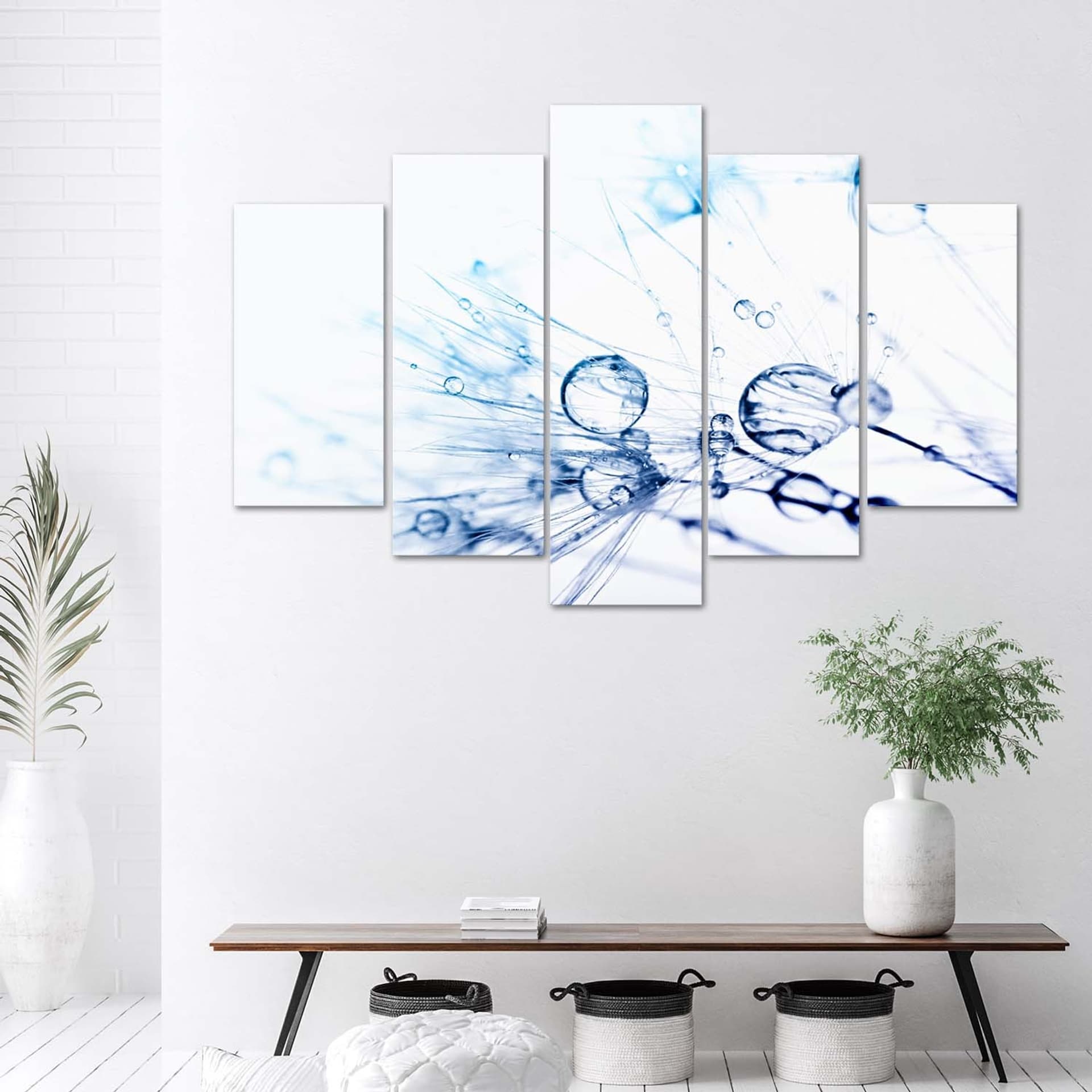 

Obraz pięcioczęściowy Deco Panel, Krople wody na dmuchawcu (Rozmiar 200x100)