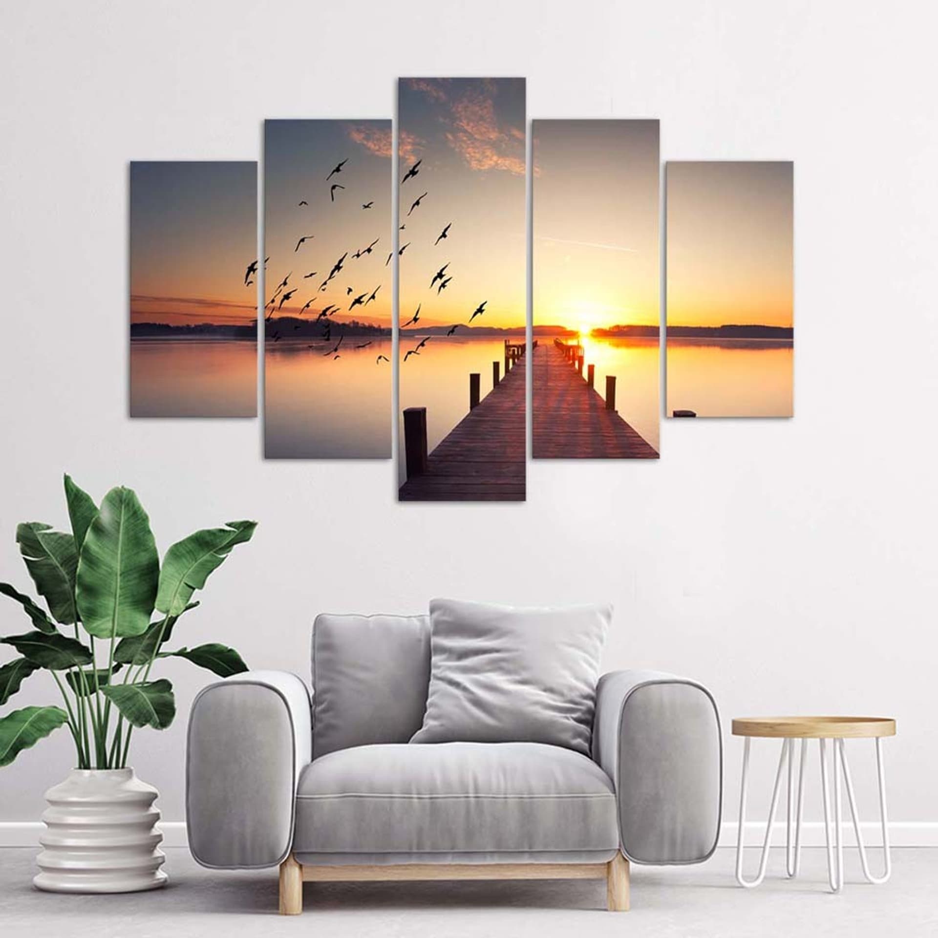 

Obraz pięcioczęściowy Deco Panel, Spacer po molo (Rozmiar 150x100)