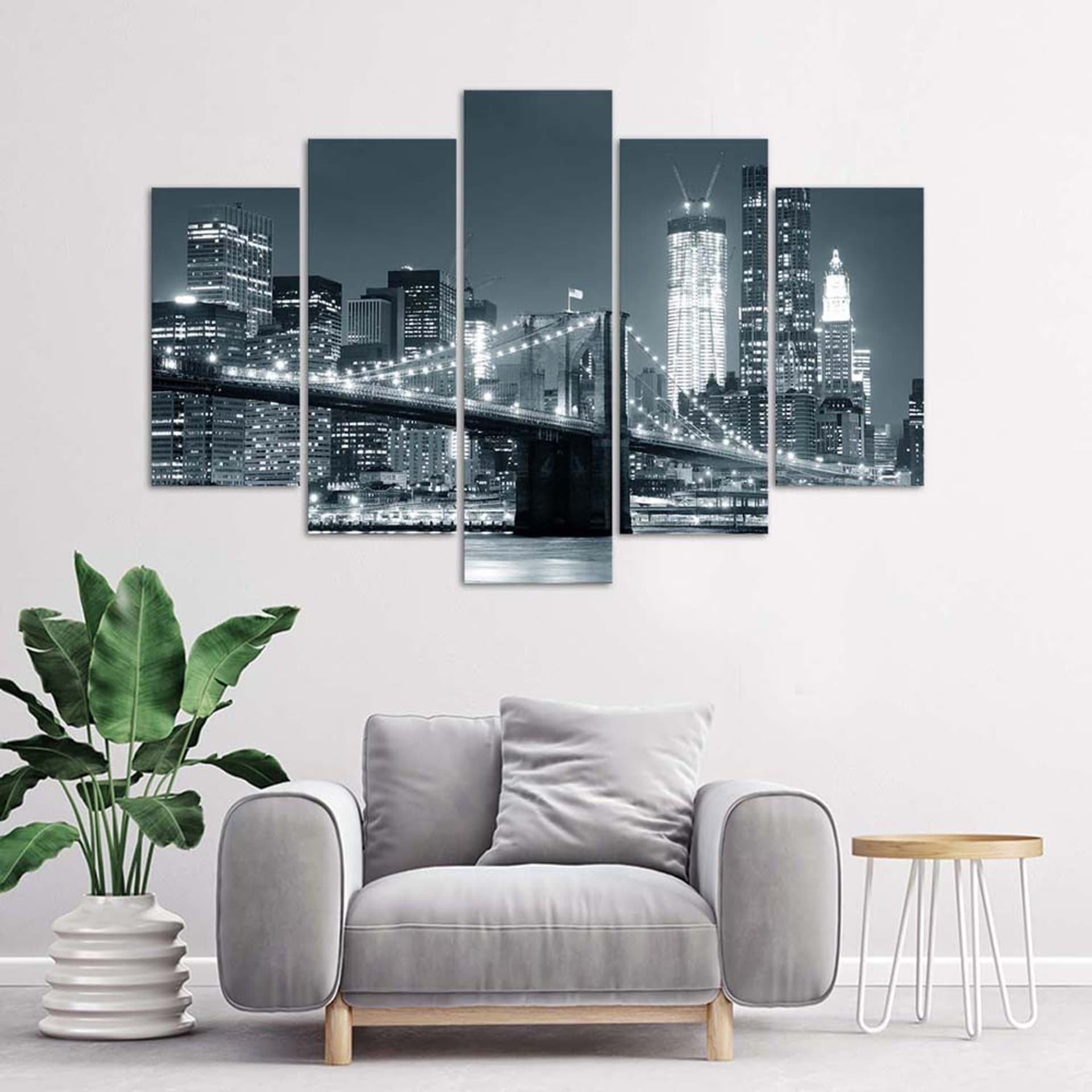 

Obraz pięcioczęściowy Deco Panel, Most brookliński czarno-biały (Rozmiar 150x100)
