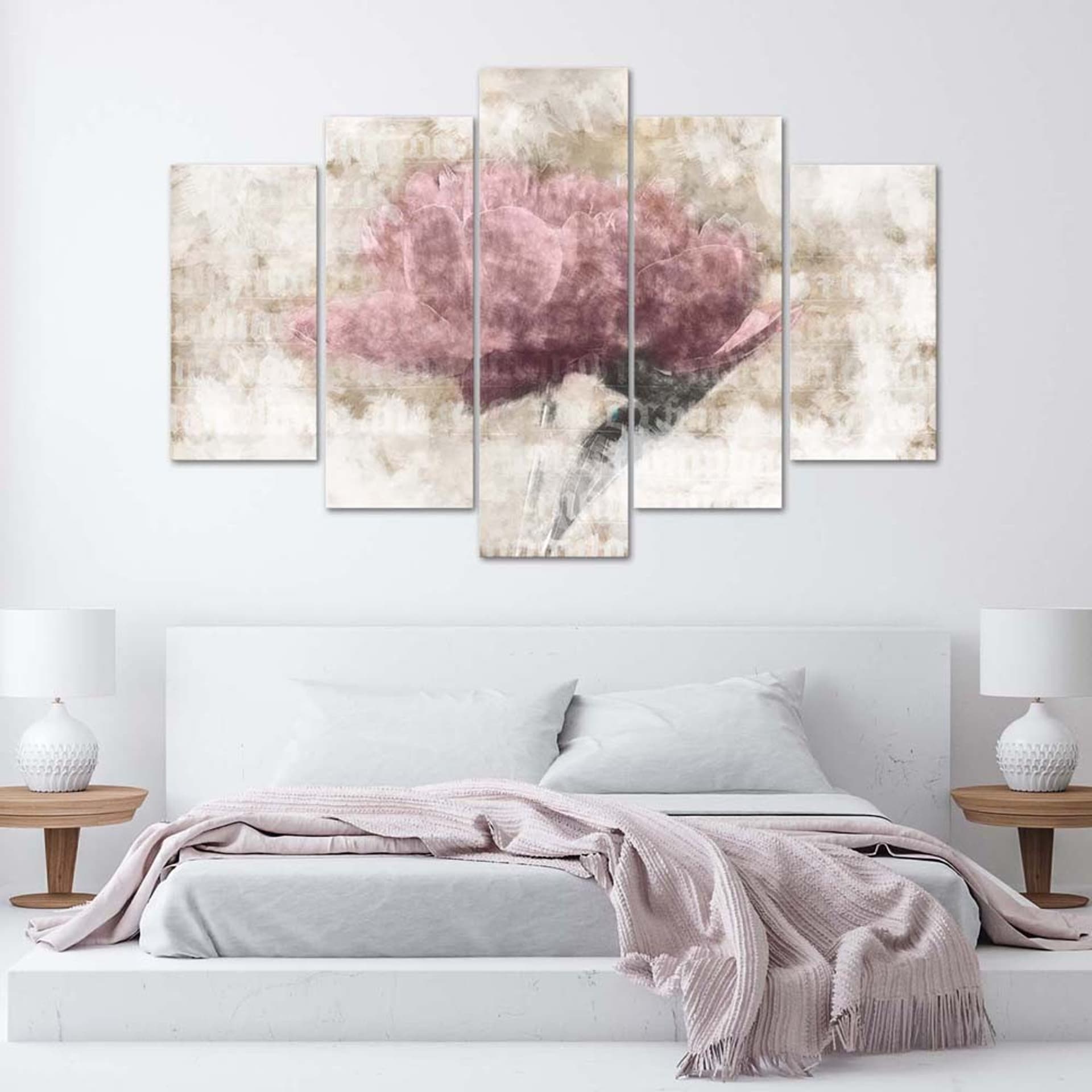 

Obraz pięcioczęściowy na płótnie, Pastelowy kwiat (Rozmiar 150x100)