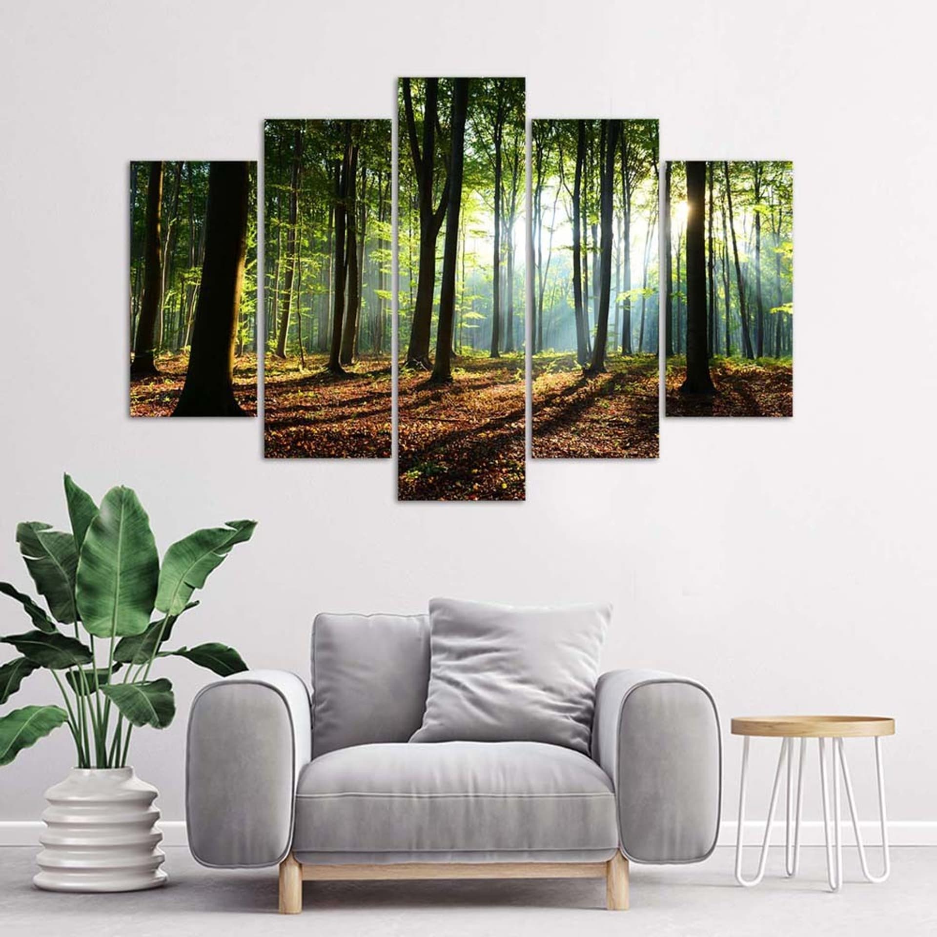 

Obraz pięcioczęściowy Deco Panel, Promienie słońca w lesie (Rozmiar 150x100)