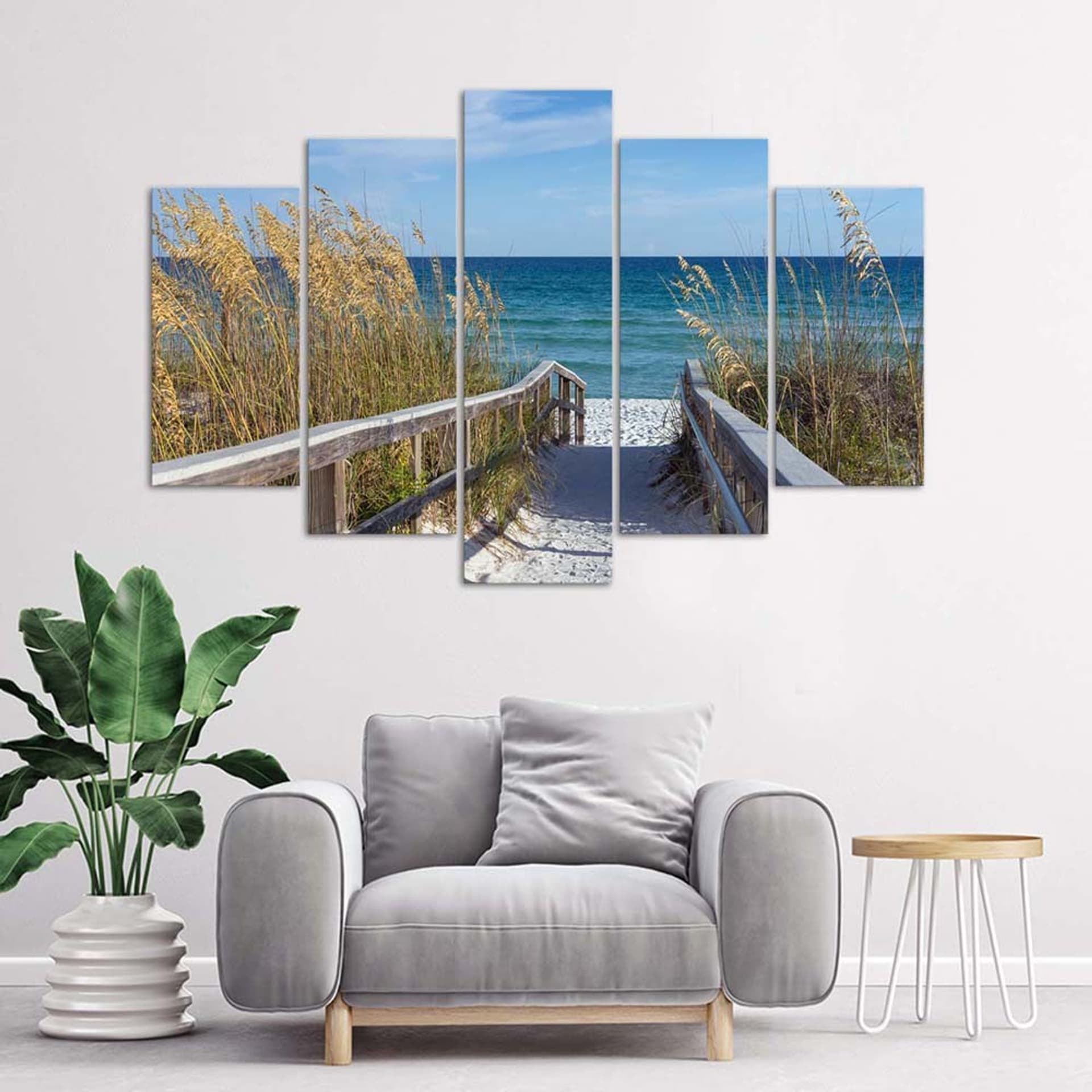 

Obraz pięcioczęściowy na płótnie, Zejście na plażę (Rozmiar 200x100)