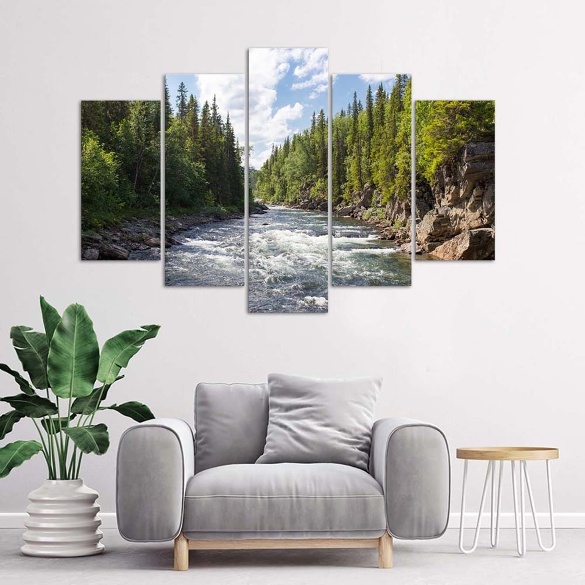 

Obraz pięcioczęściowy Deco Panel, Rzeka w lesie (Rozmiar 150x100)
