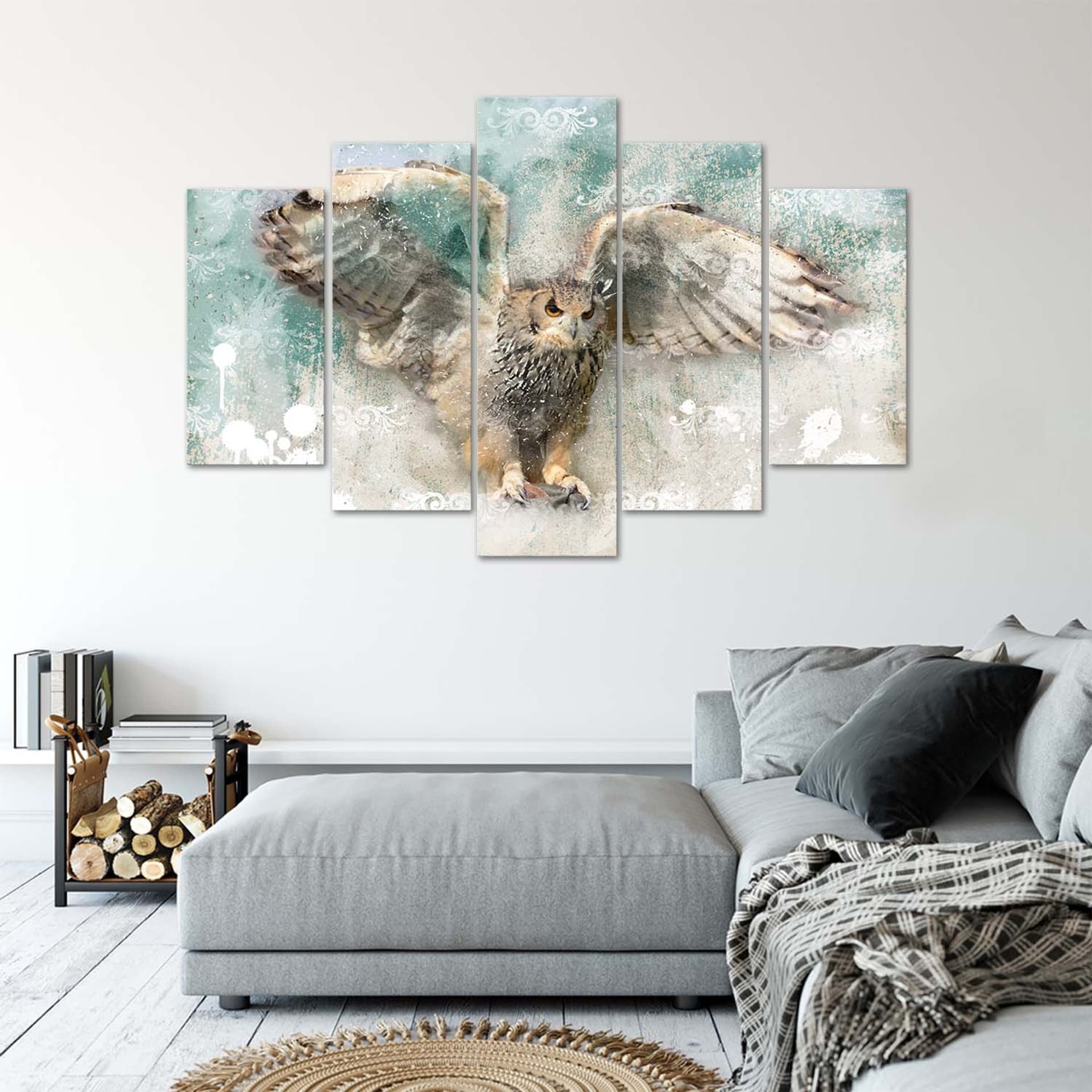 

Obraz pięcioczęściowy Deco Panel, Sowa w locie (Rozmiar 200x100)