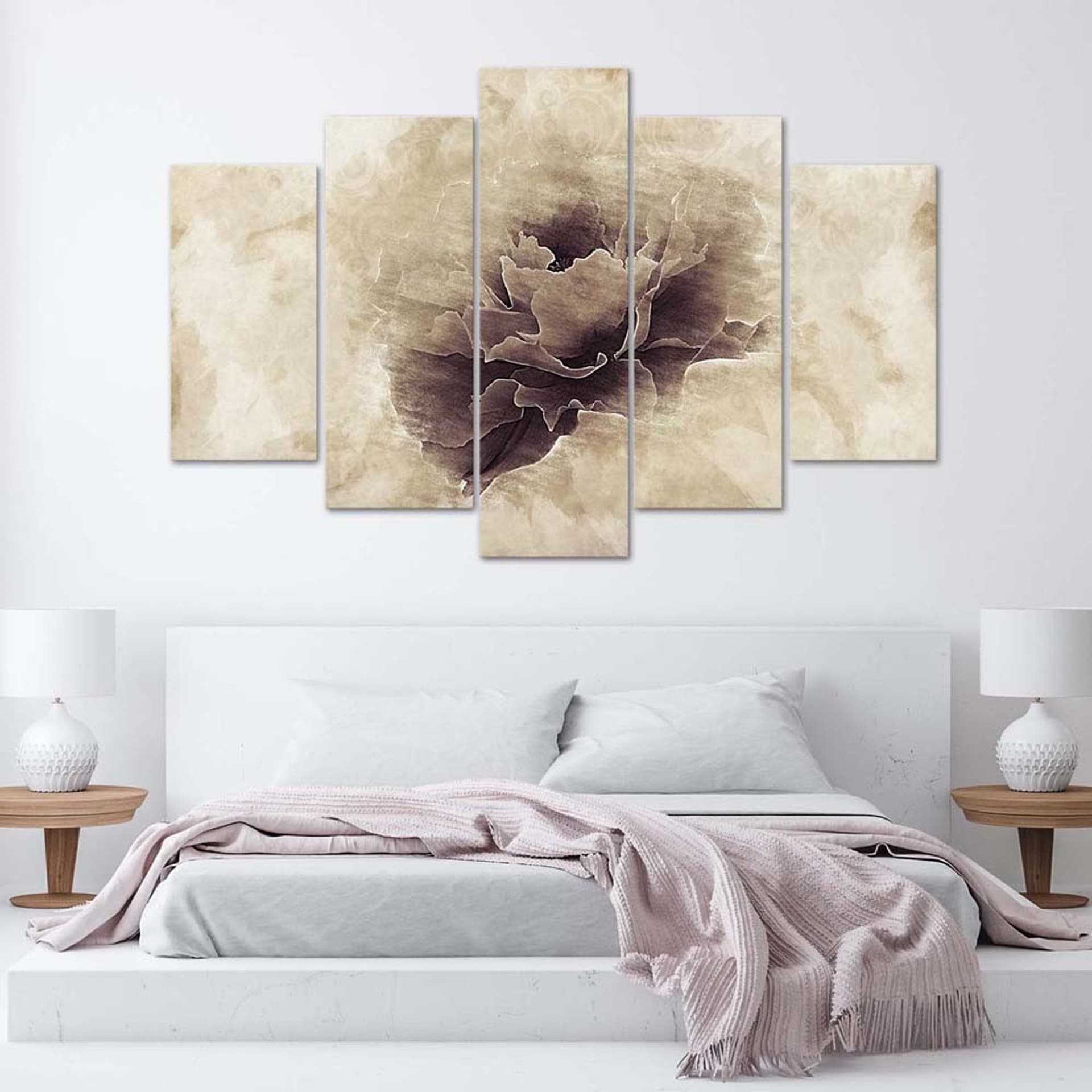 

Obraz pięcioczęściowy Deco Panel, Popielaty kwiat (Rozmiar 150x100)