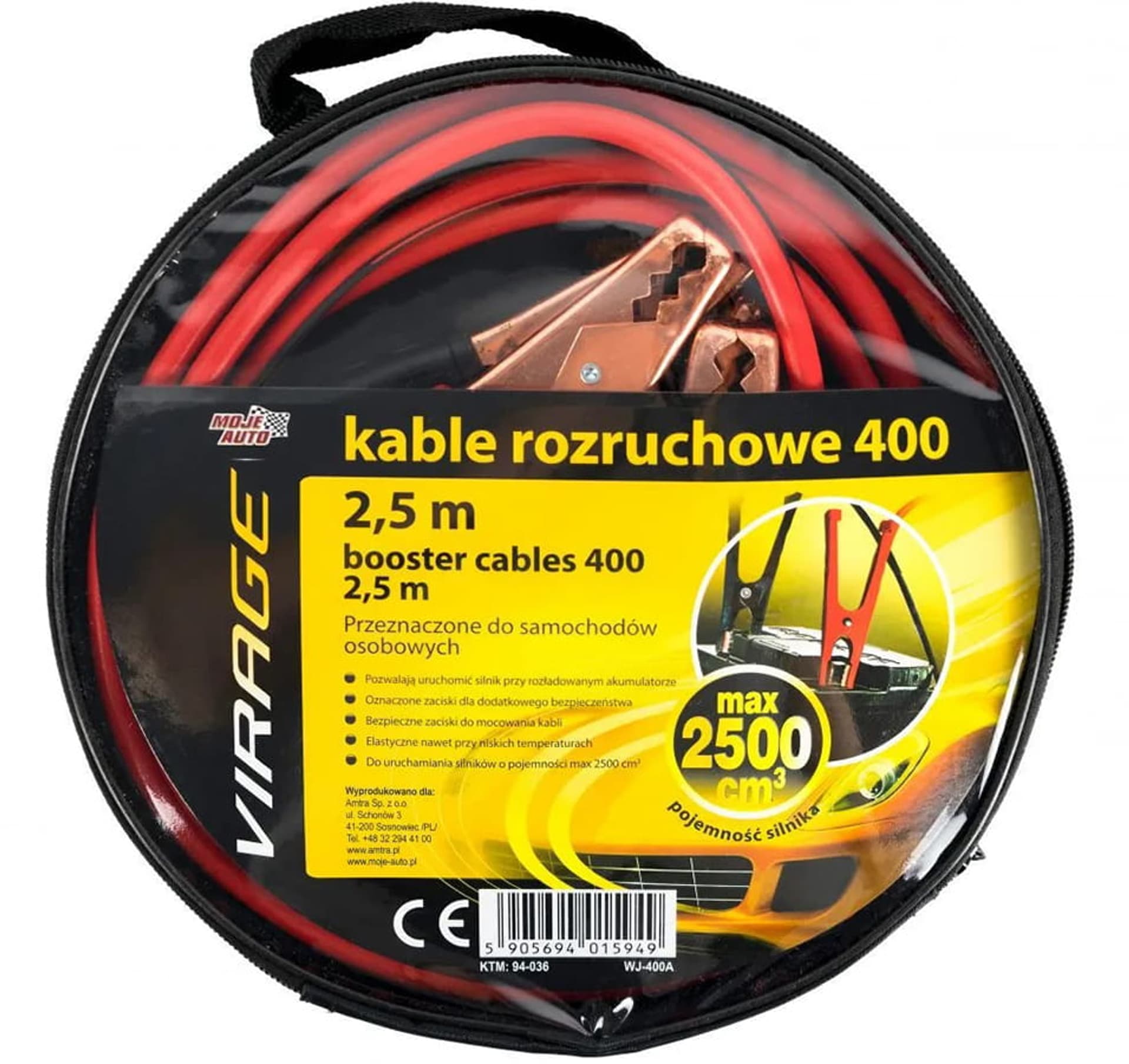 

Kable rozruchowe Virage (400, .5 m, do 2500 cm3