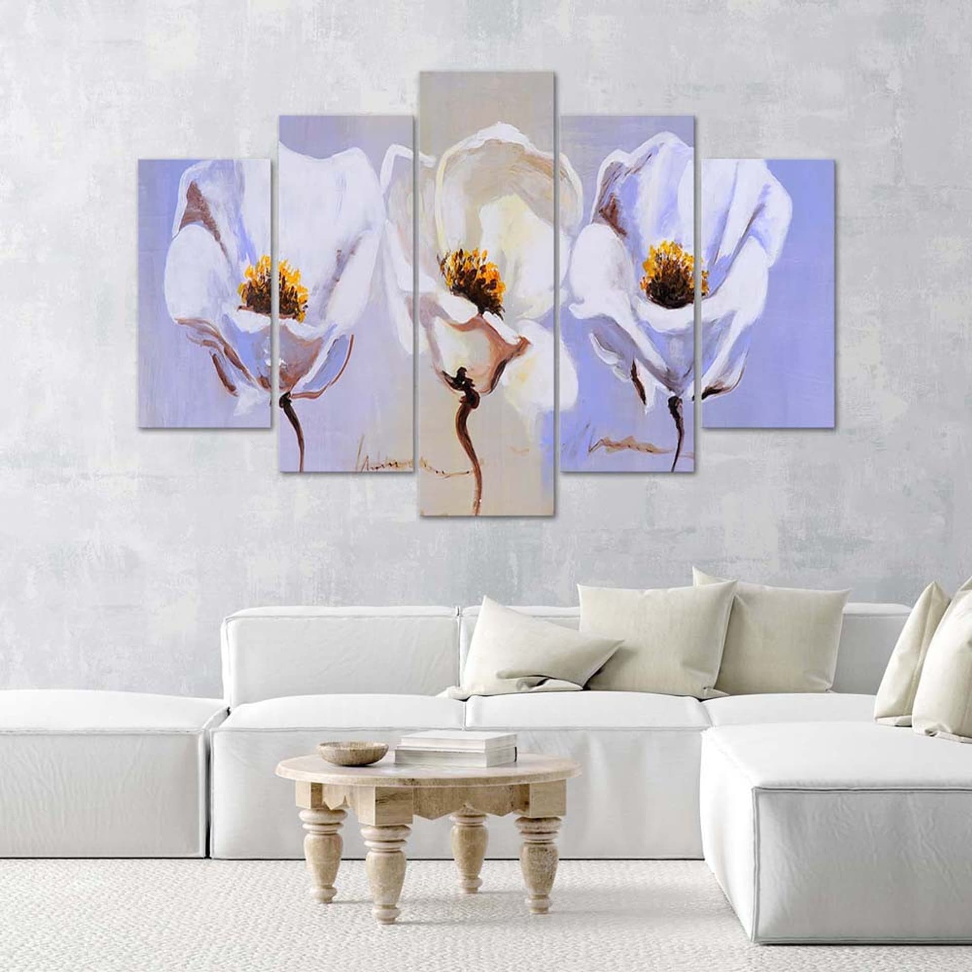 

Obraz pięcioczęściowy Deco Panel, Trzy kwiaty (Rozmiar 200x100)
