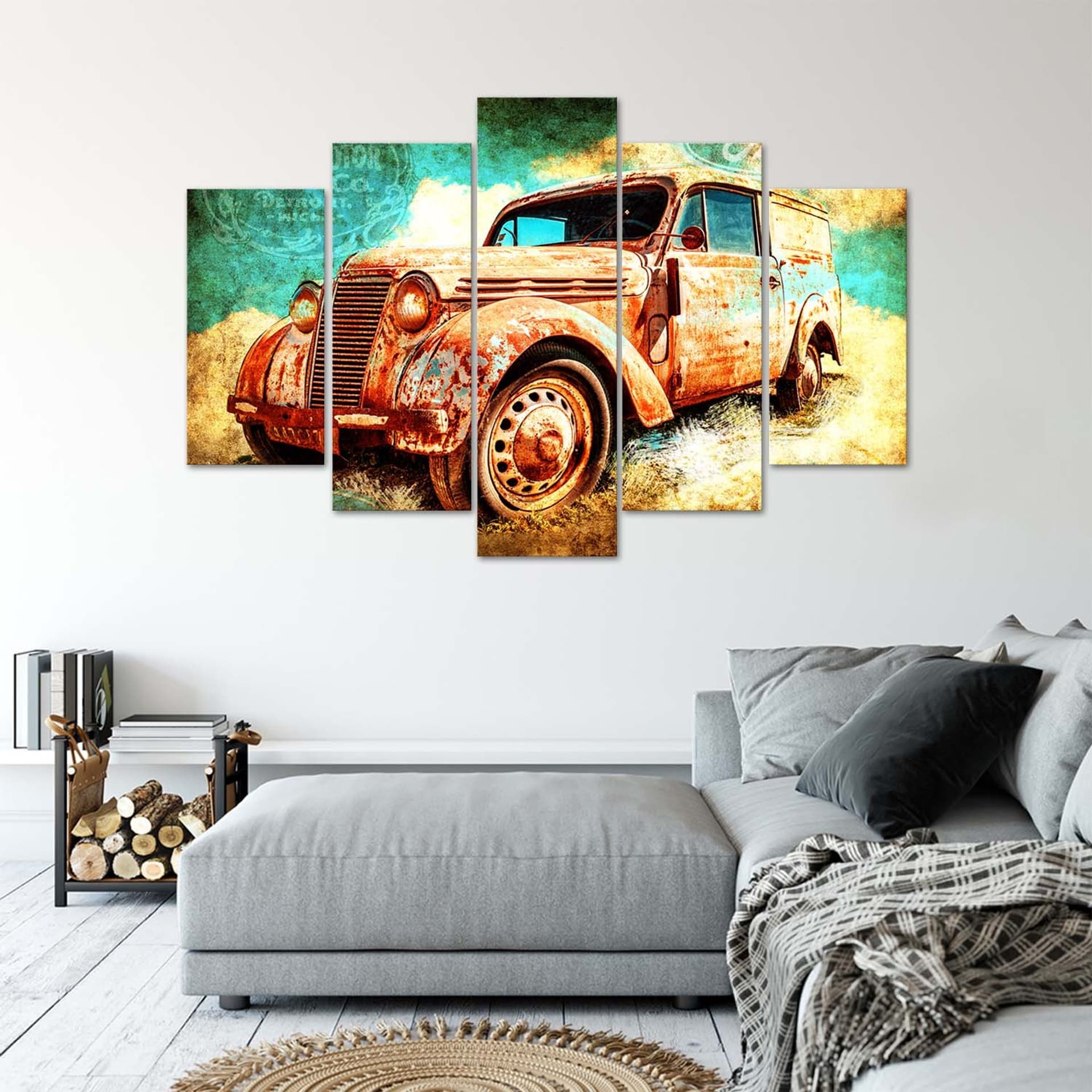 

Obraz pięcioczęściowy Deco Panel, Zardzewiały samochód (Rozmiar 150x100)