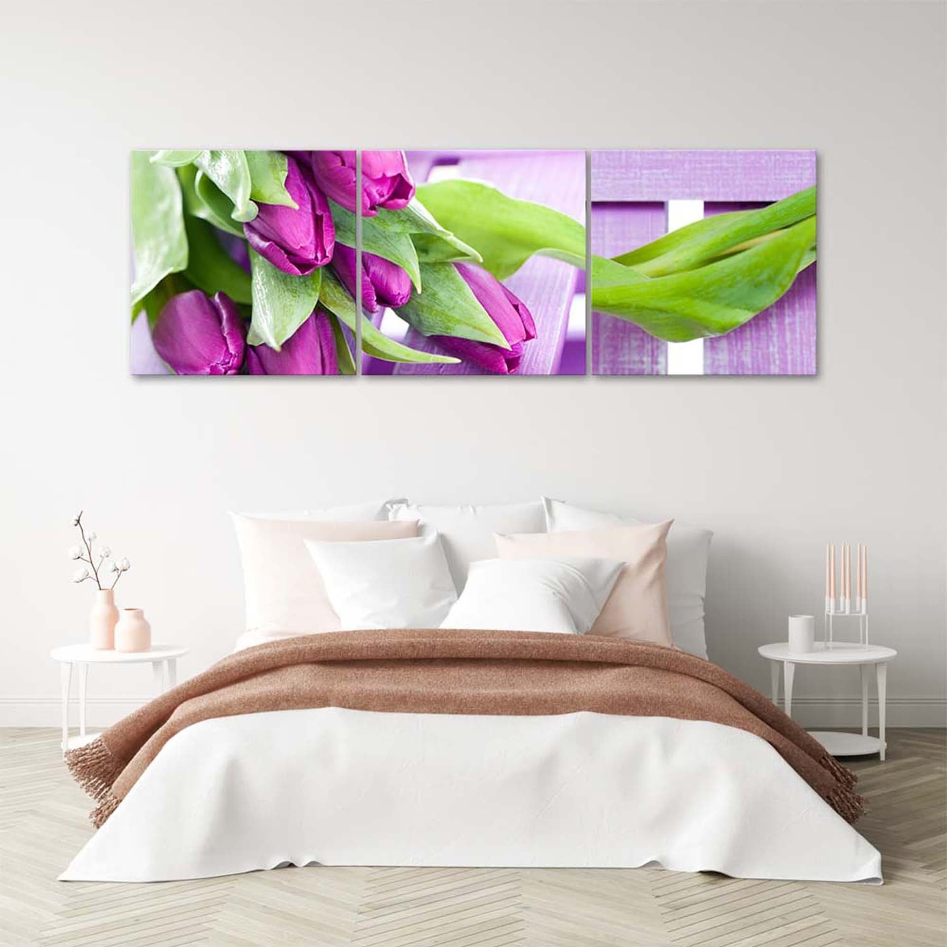 

Zestaw obrazów Deco Panel, Fioletowe tulipany w bukiecie (Rozmiar 120x40)