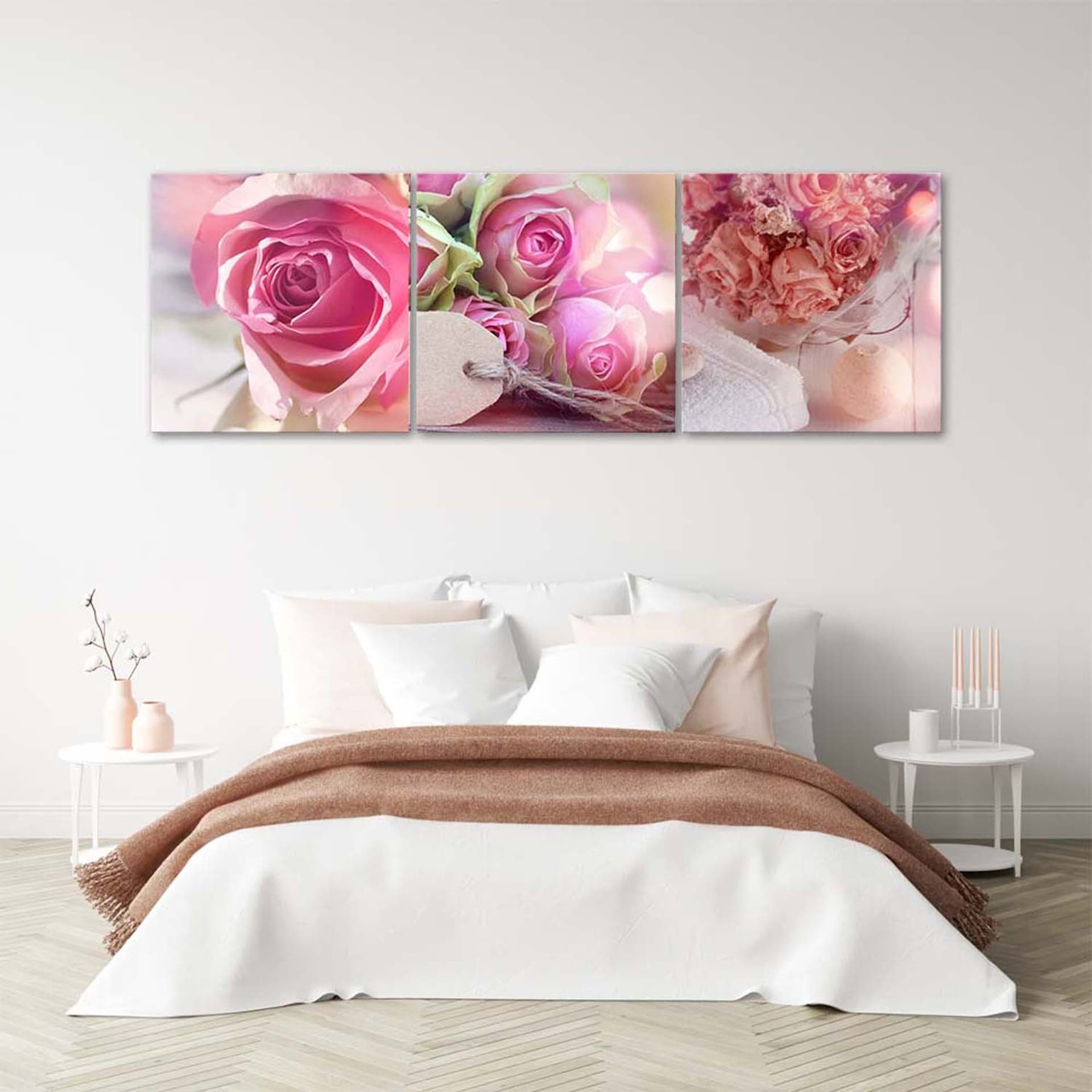 

Zestaw obrazów Deco Panel, 3 różowe róże (Rozmiar 150x50)