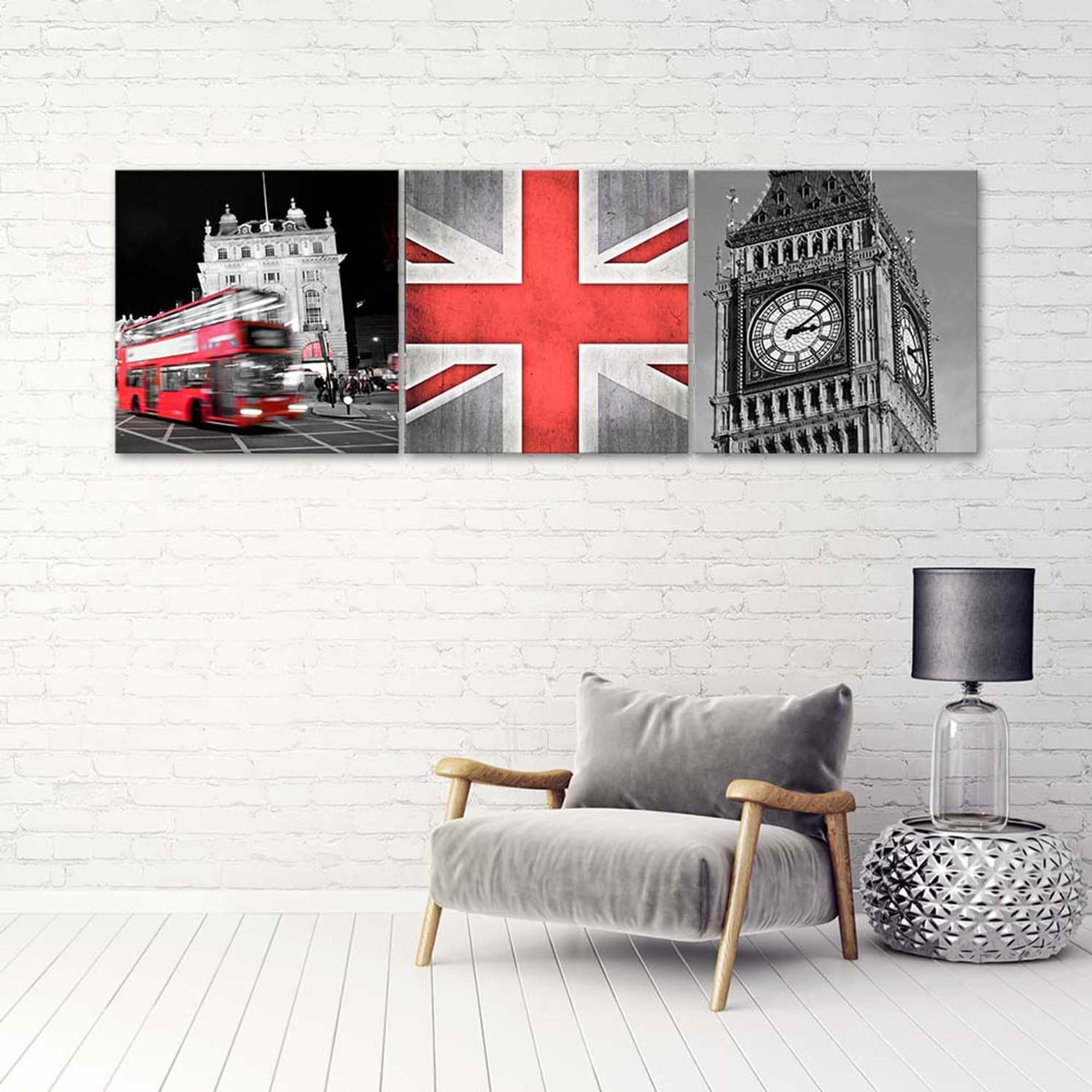 

Obraz trzyczęściowy na płótnie, Wspomnienie z Londynu (Rozmiar 150x50)