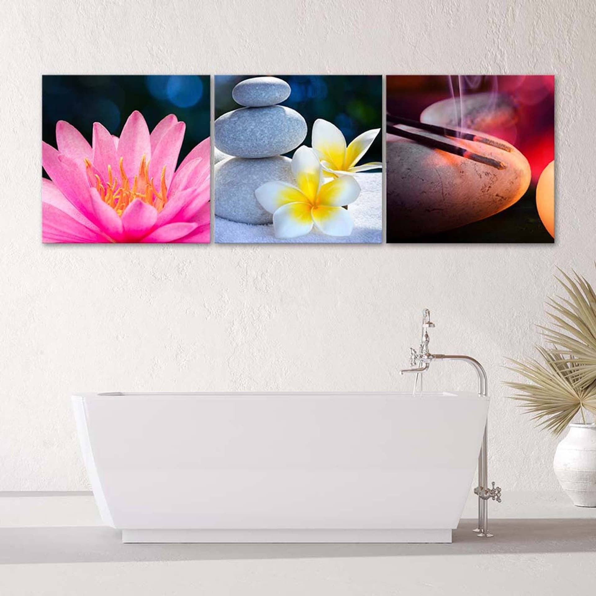 

Zestaw obrazów Deco Panel, Kwiaty i relaks zen (Rozmiar 120x40)