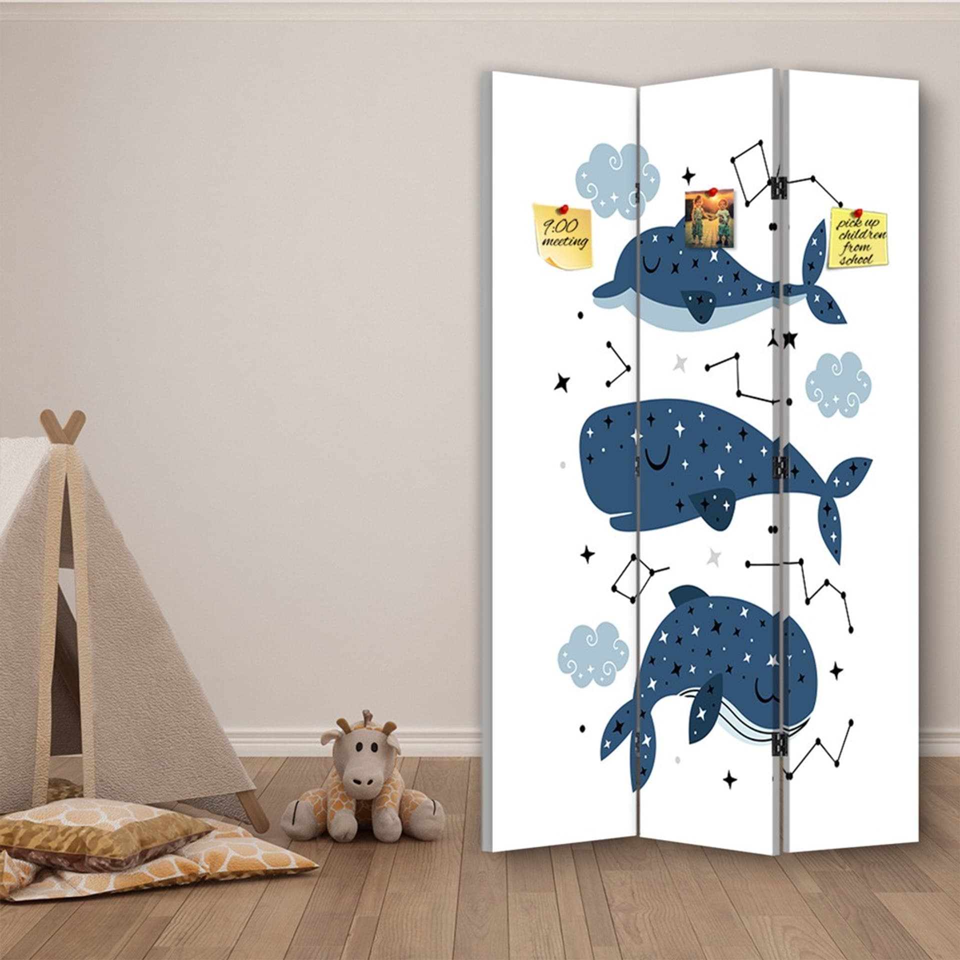 

Parawan dwustronny korkowy, Przyjaciele z oceanu (Rozmiar 110x170)