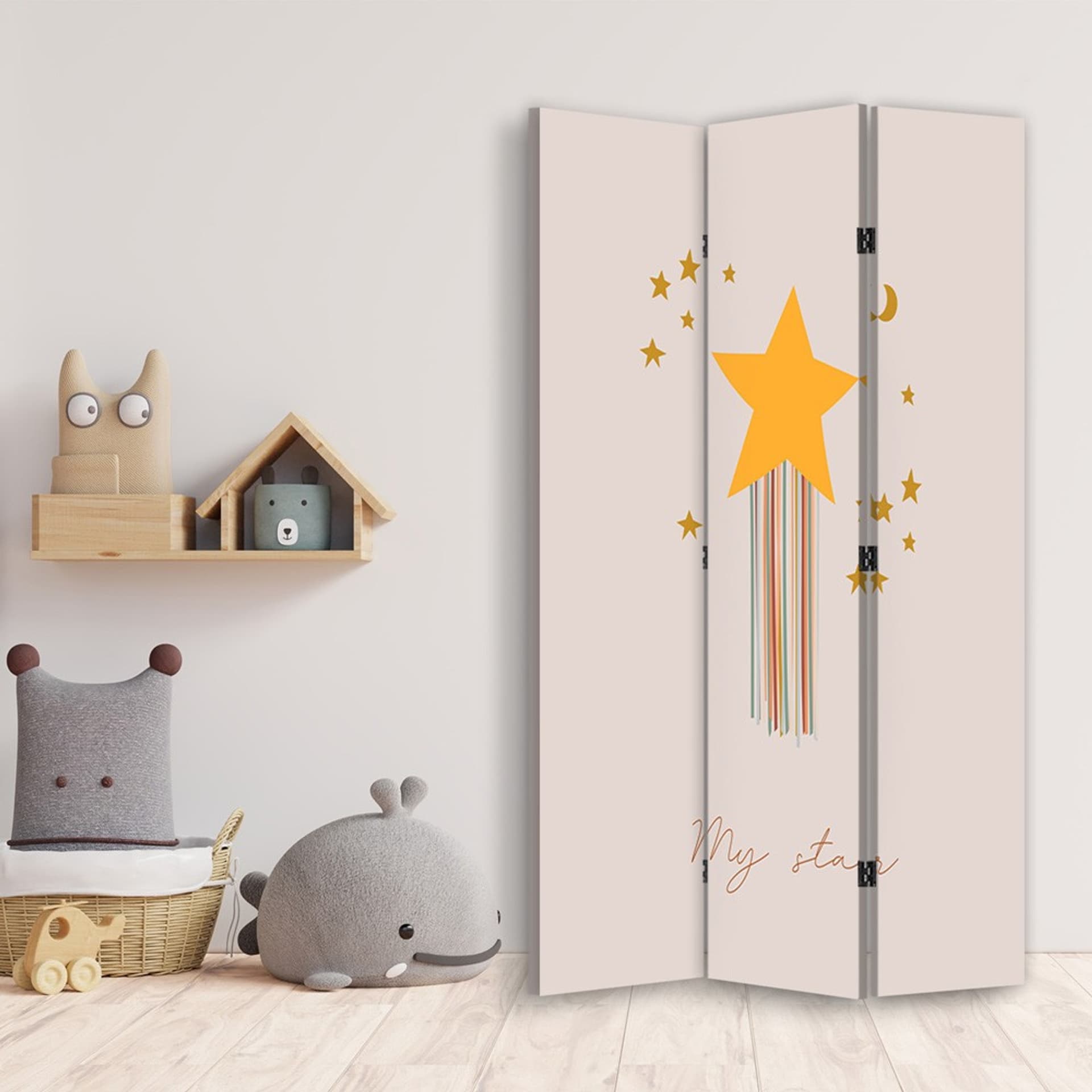 

Parawan dwustronny obrotowy, Magiczna gwiazdka (Rozmiar 110x170)