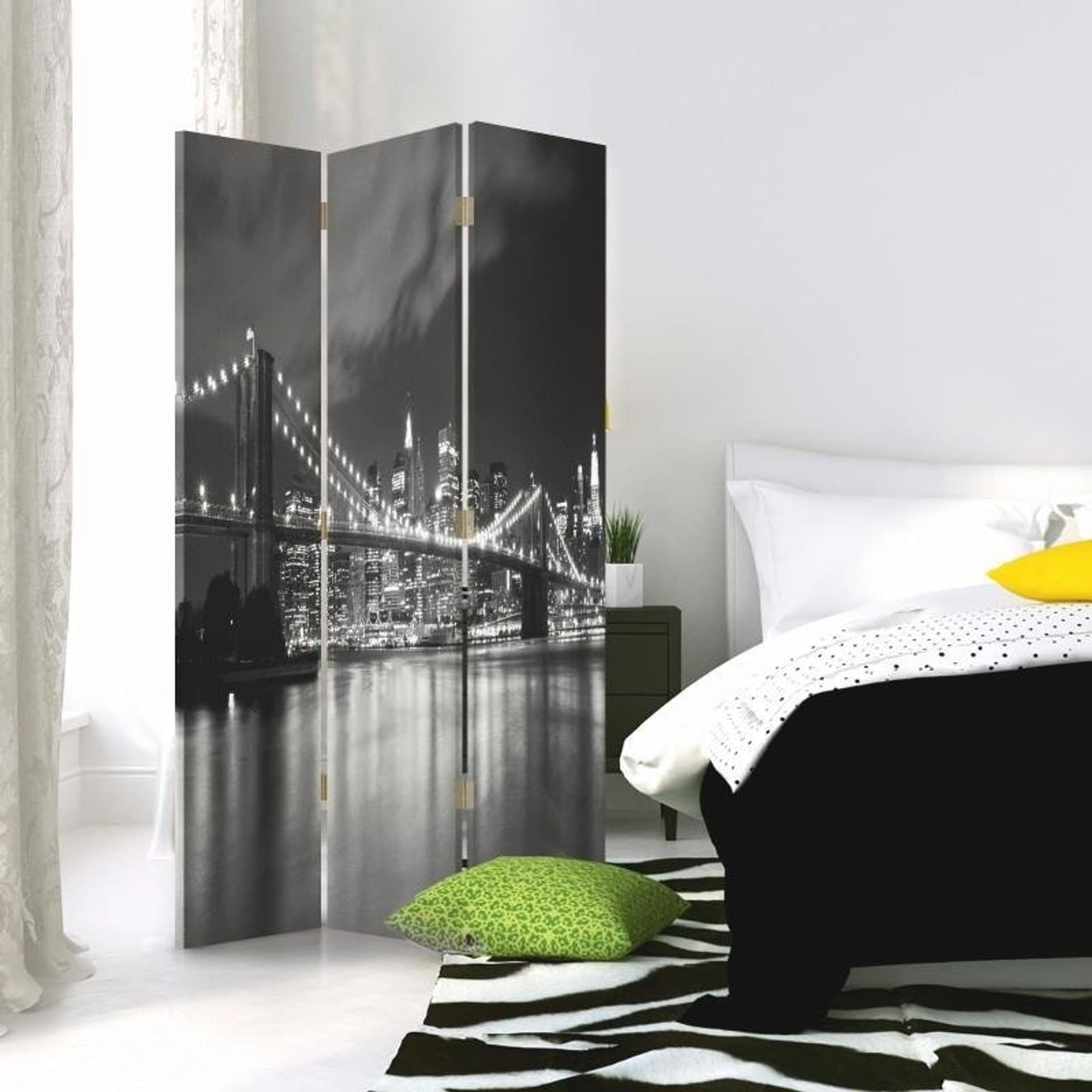 

Parawan dwustronny obrotowy, Brooklyn Bridge nocą (Rozmiar 110x170)