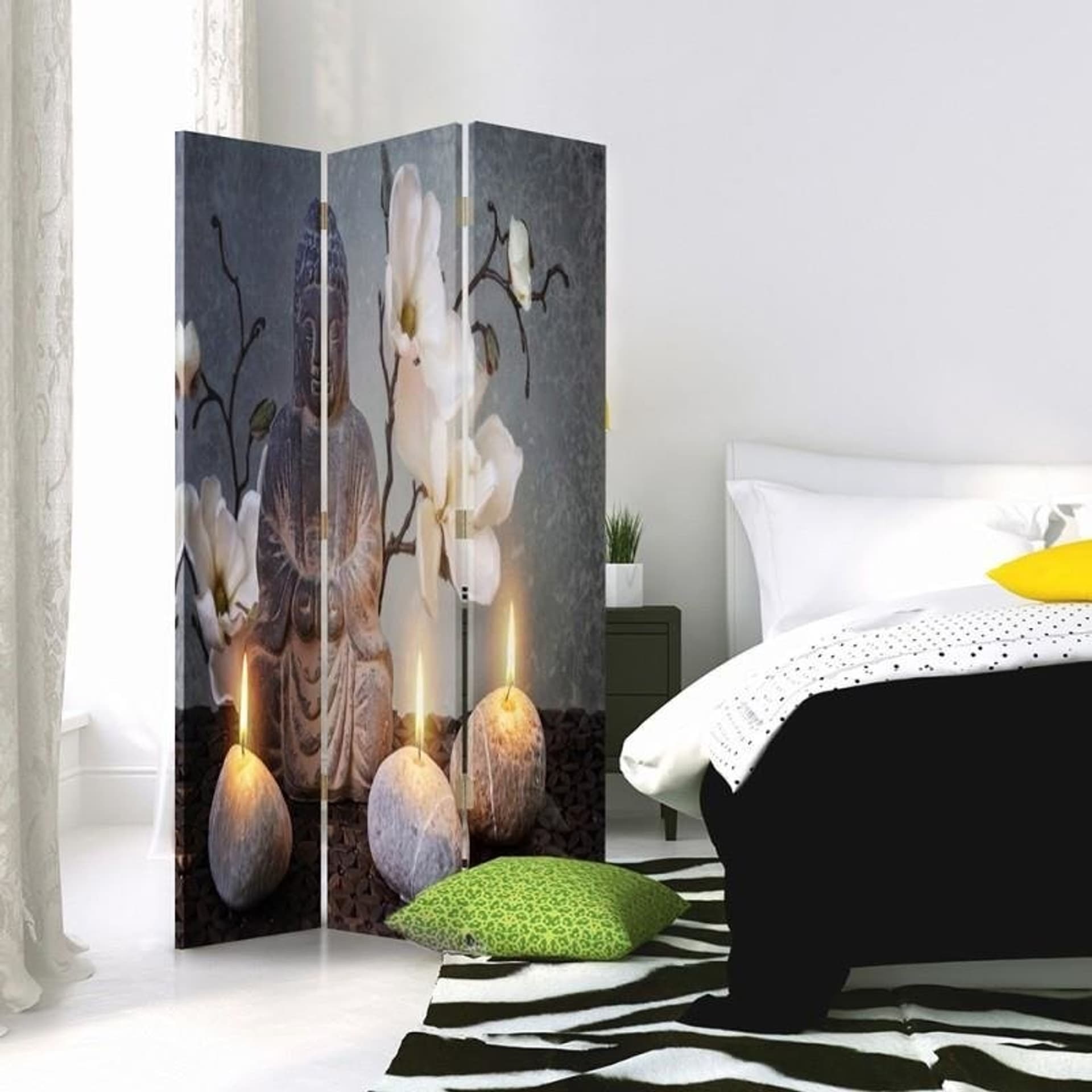 

Parawan dwustronny obrotowy, Budda w blasku świec (Rozmiar 110x170)